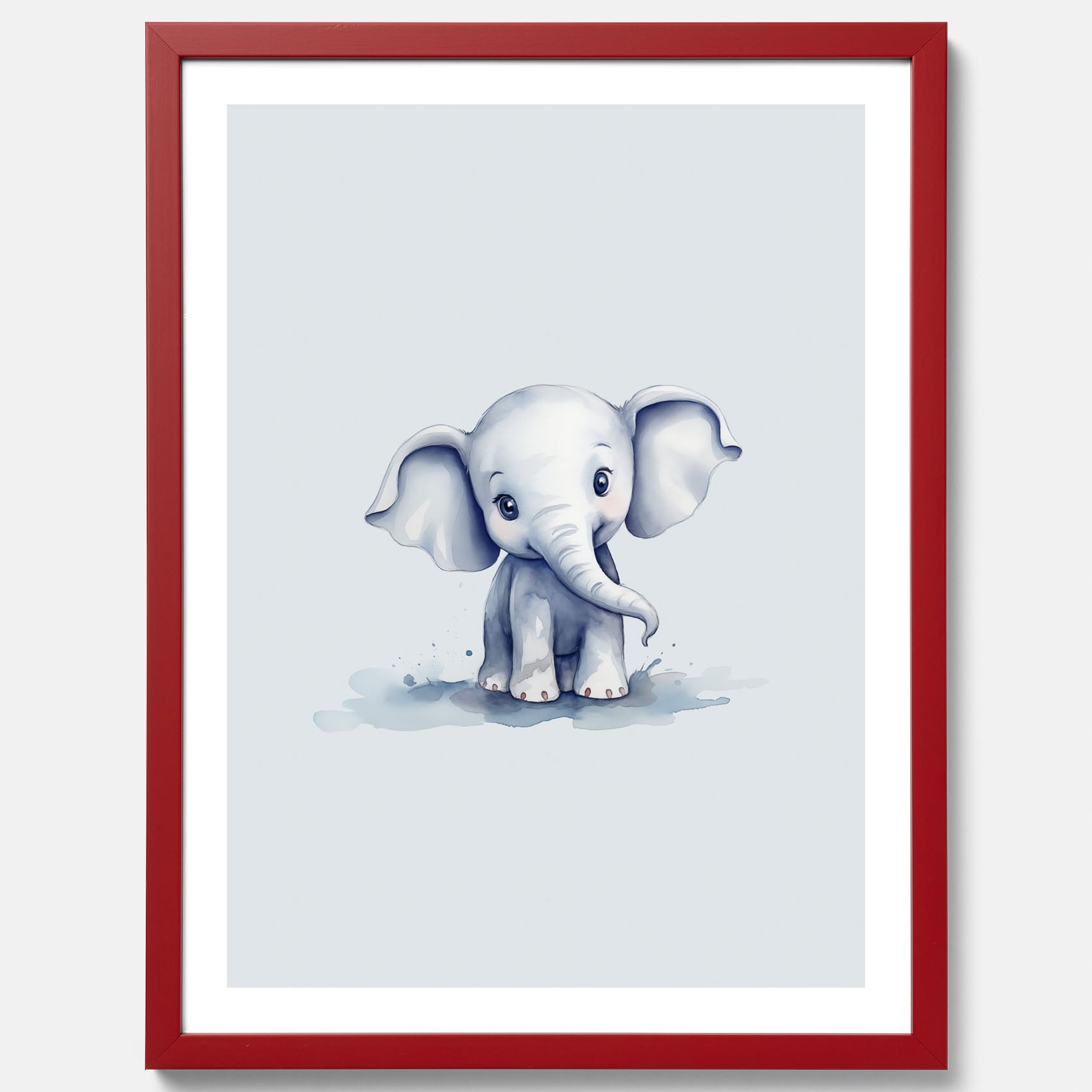 Elefant Poster – Affisch till barnrummet, barnposter, lekfull poster