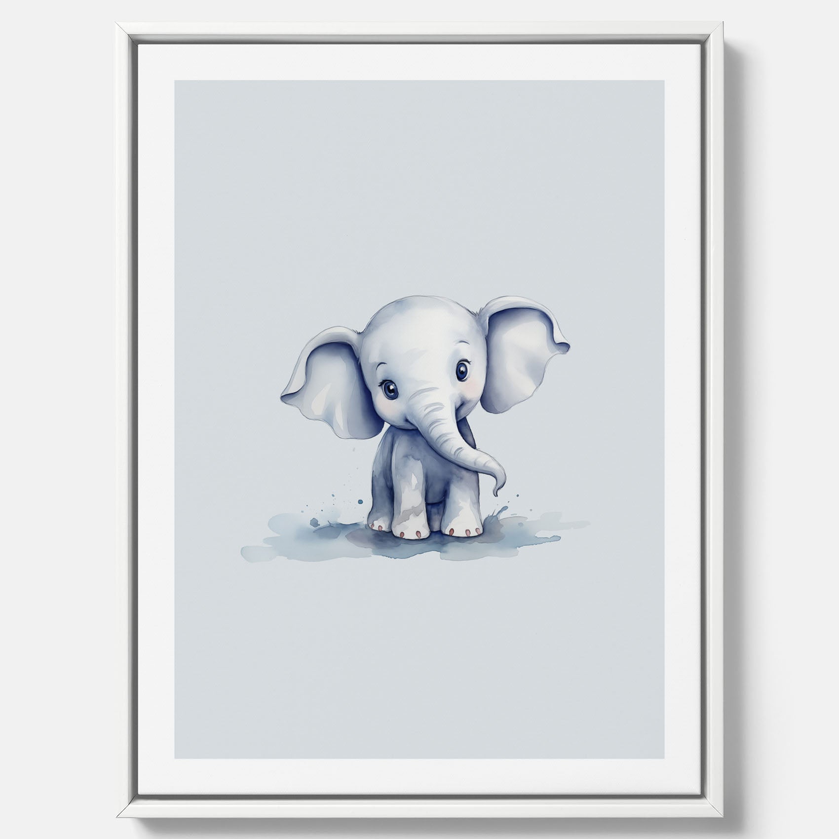 Elefant canvas – Affisch till barnrummet, barnposter, lekfull poster