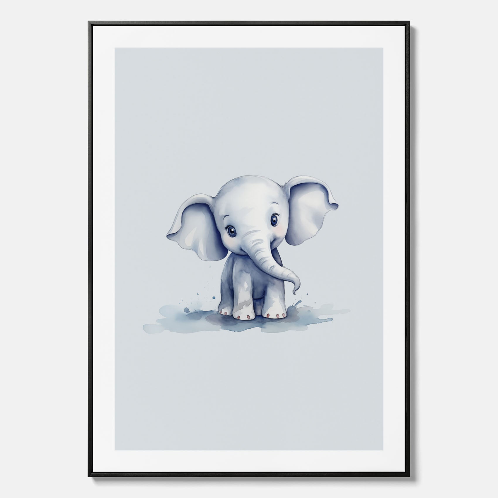 Elefant canvas – Affisch till barnrummet, barnposter, lekfull poster