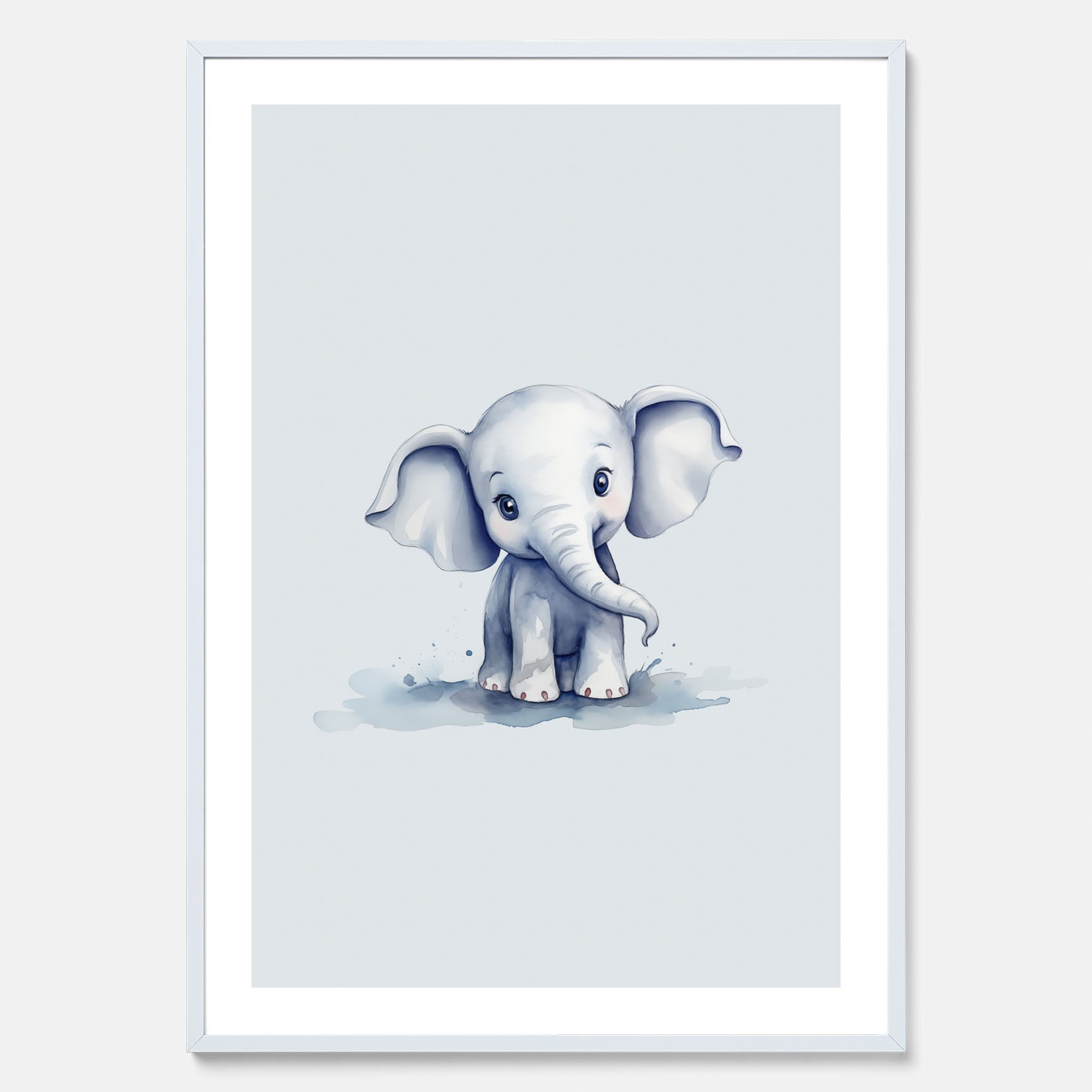 Elefant Poster – Affisch till barnrummet, barnposter, lekfull poster