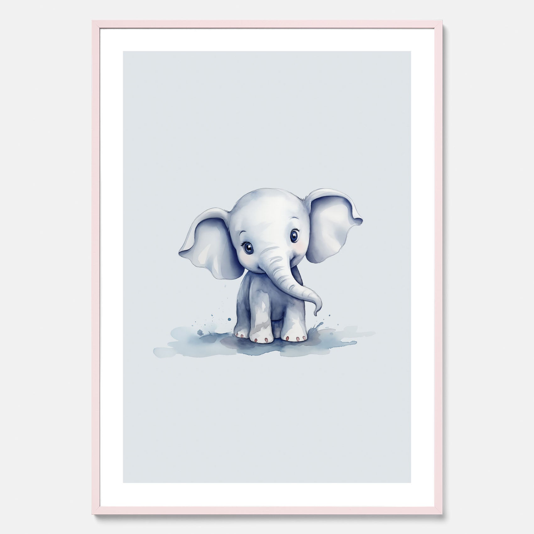Elefant Poster – Affisch till barnrummet, barnposter, lekfull poster