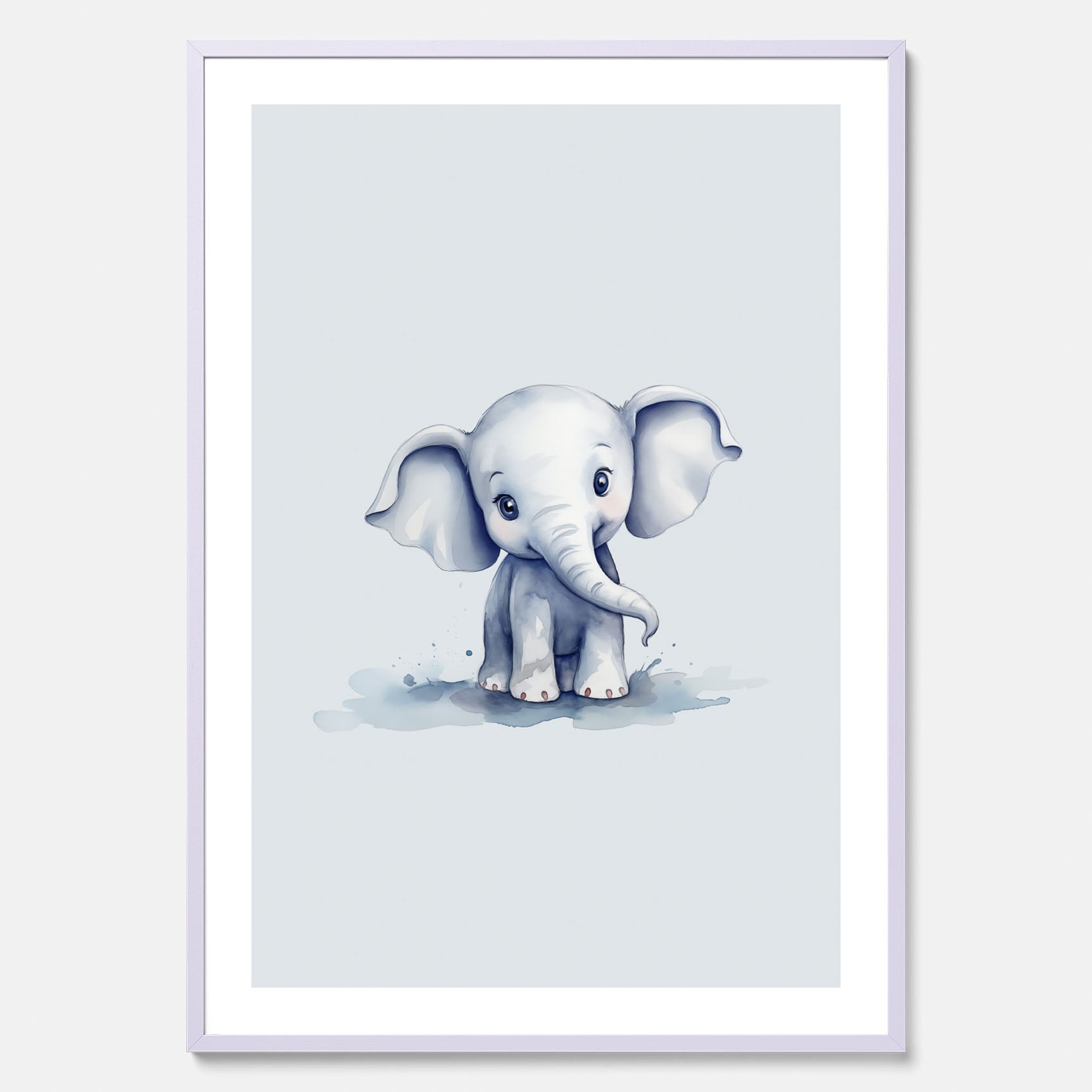 Elefant Poster – Affisch till barnrummet, barnposter, lekfull poster