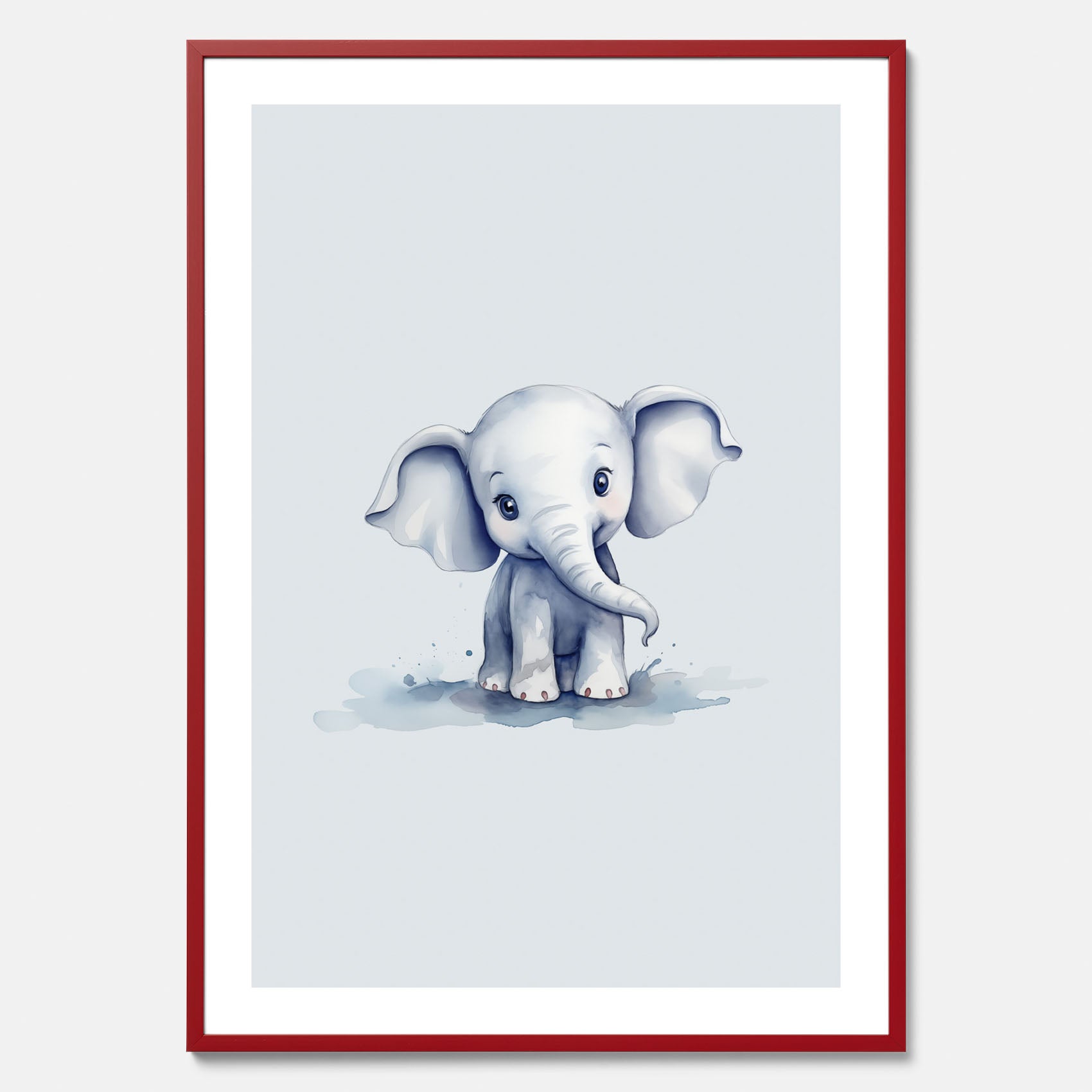 Elefant Poster – Affisch till barnrummet, barnposter, lekfull poster