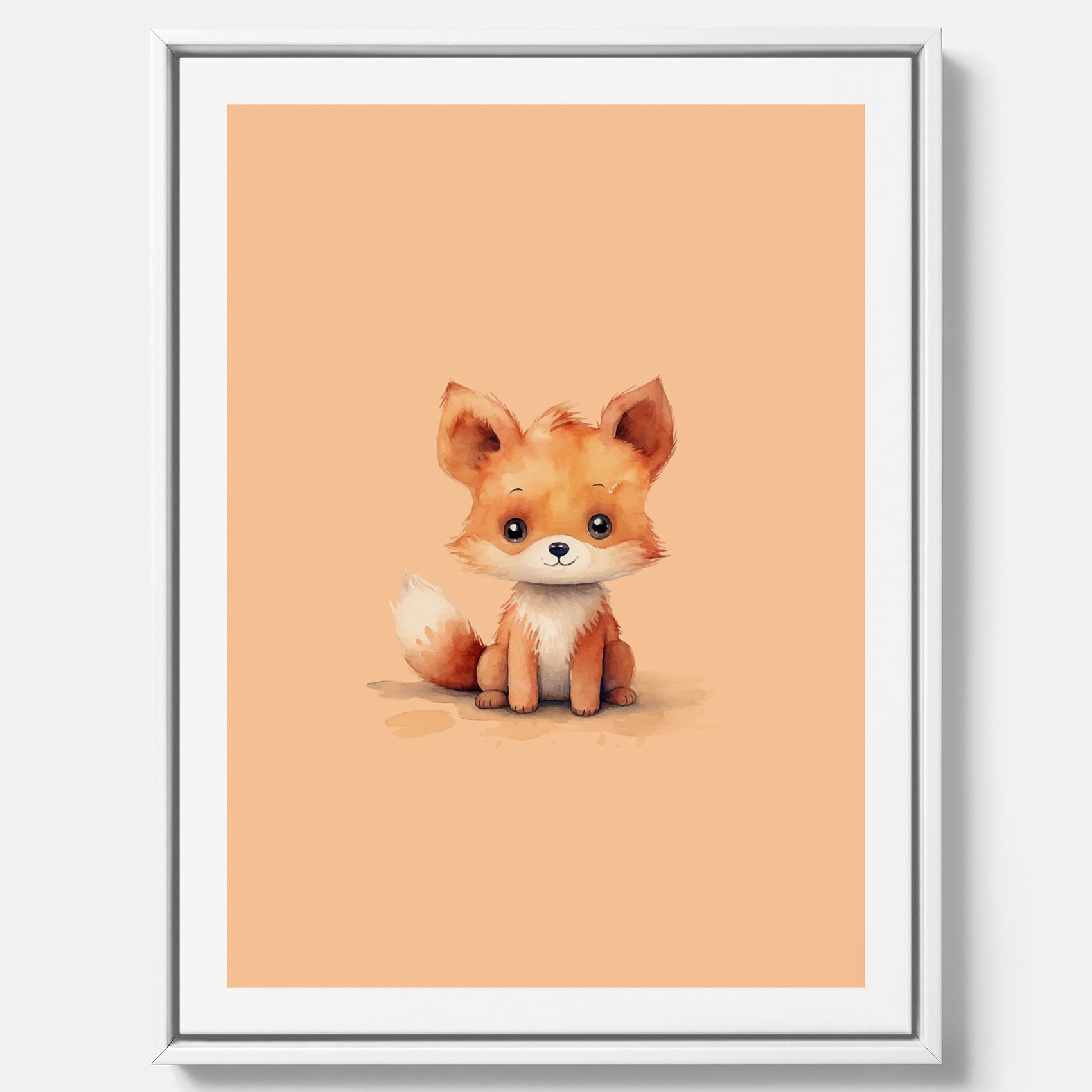 Barntavla i canvas med en räv, poster till barnrum, barntavla