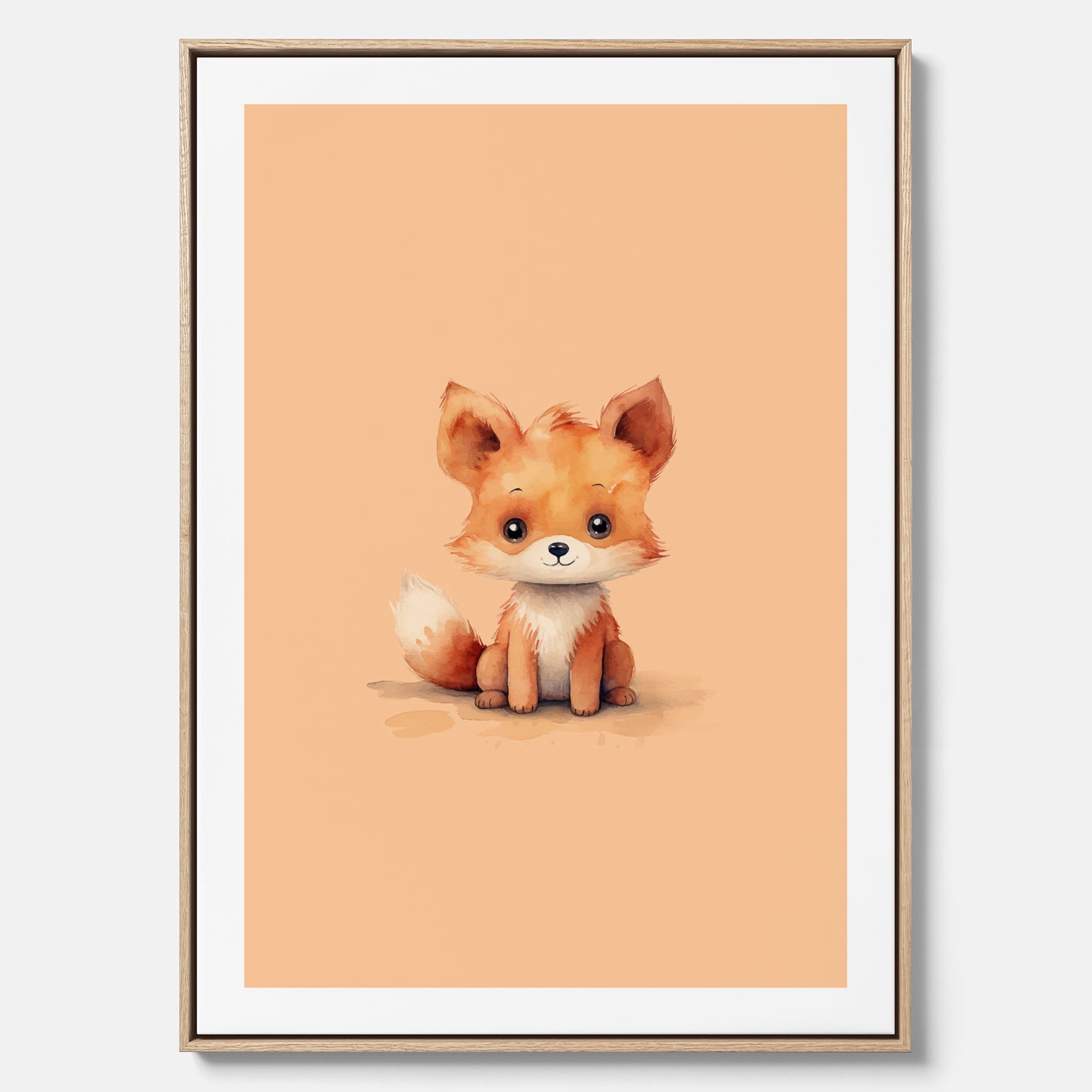 Barntavla i canvas med en räv, poster till barnrum, barntavla