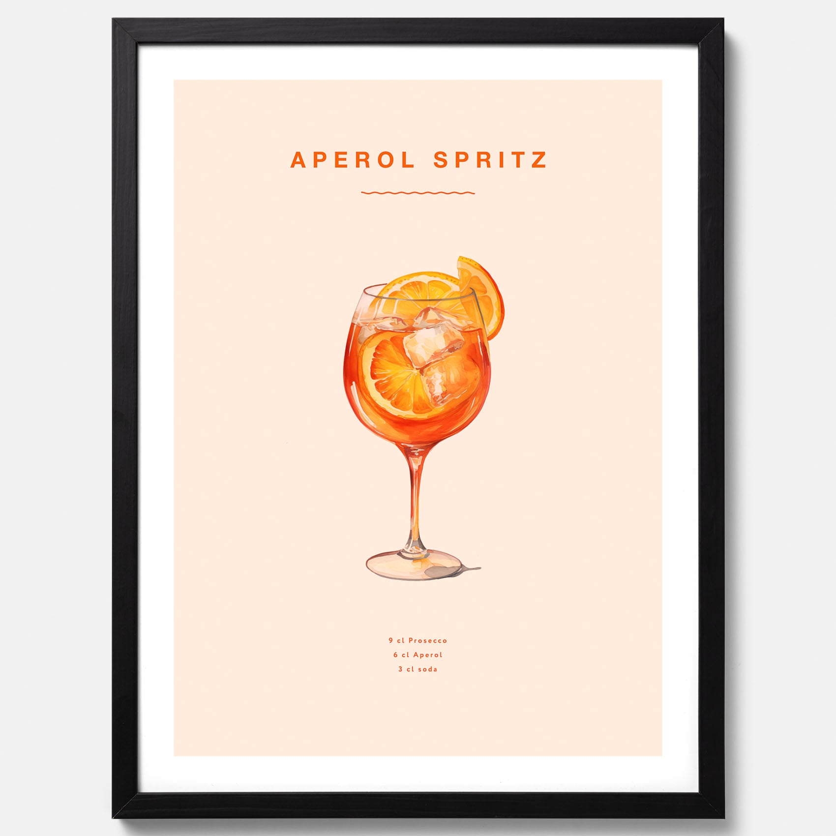 Tavla med en Aperol Spritz drink poster