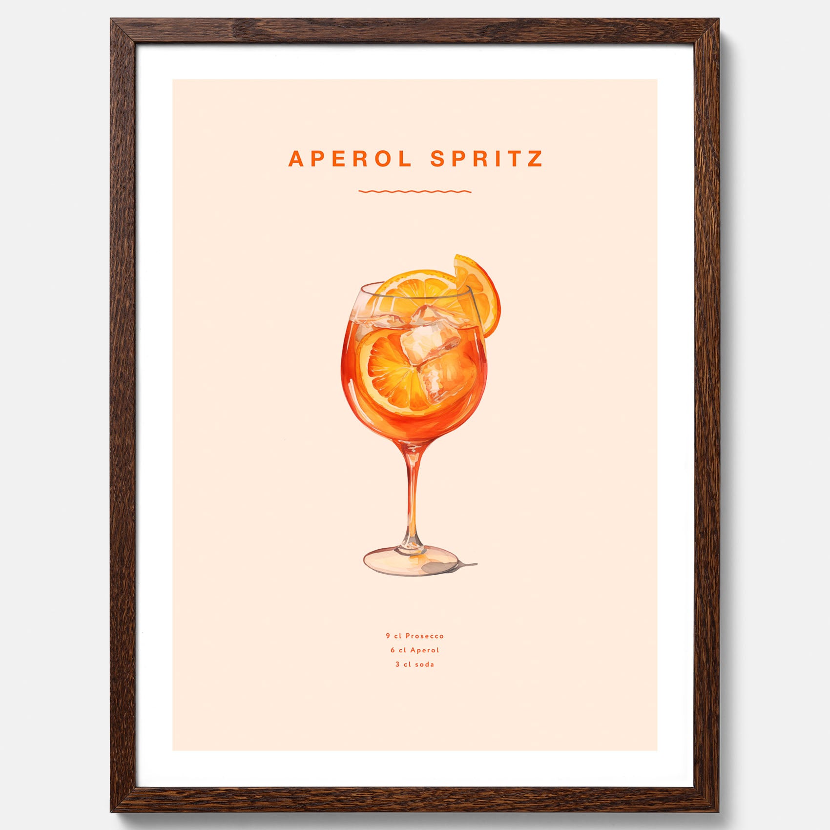 Tavla med en Aperol Spritz drink poster