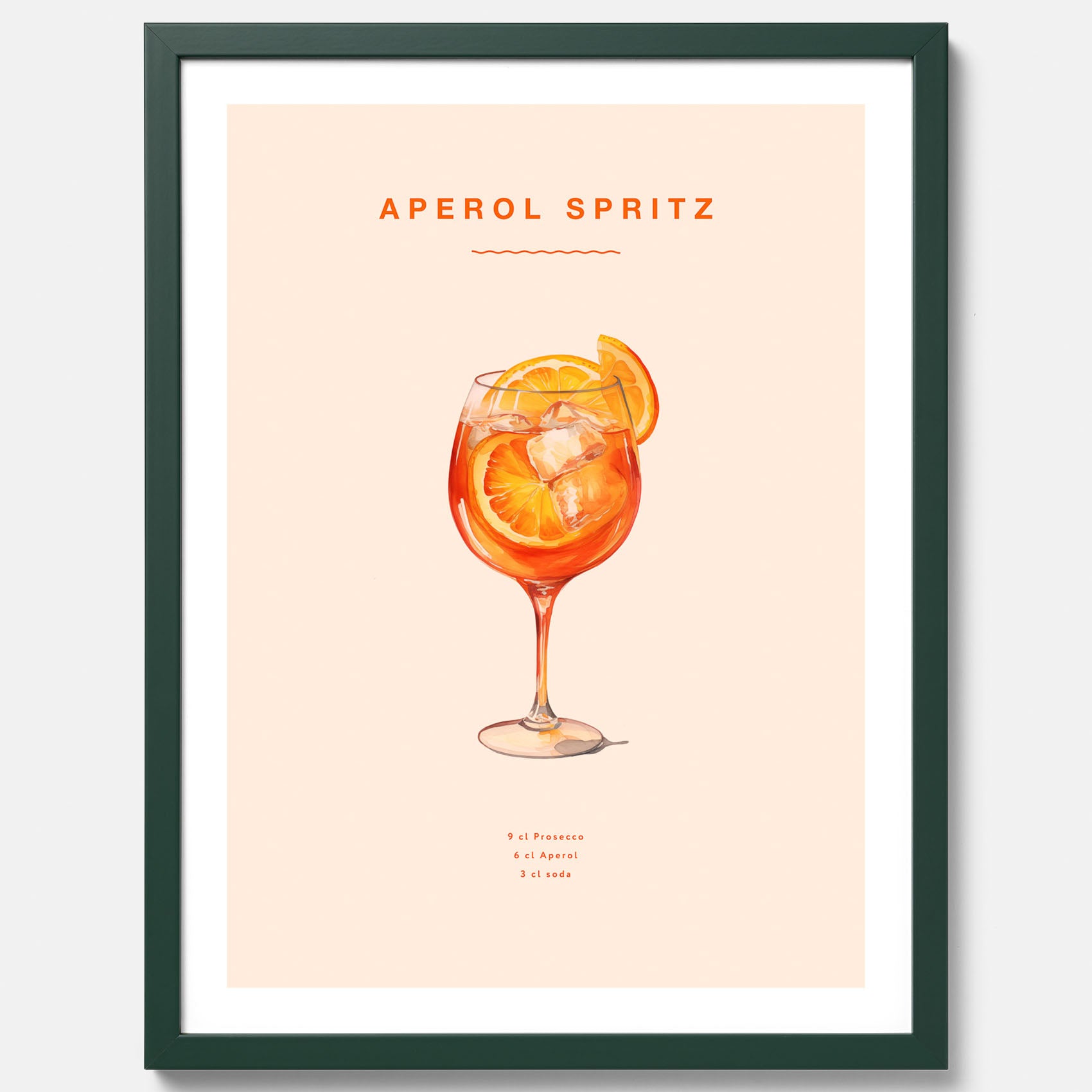 Tavla med en Aperol Spritz drink poster