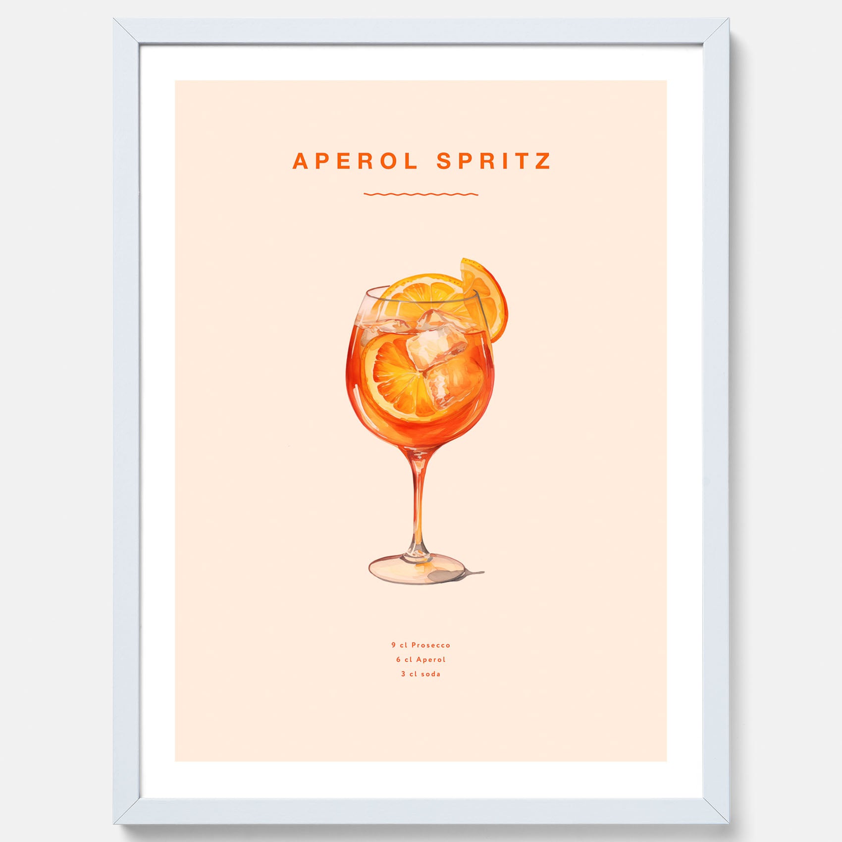 Tavla med en Aperol Spritz drink poster