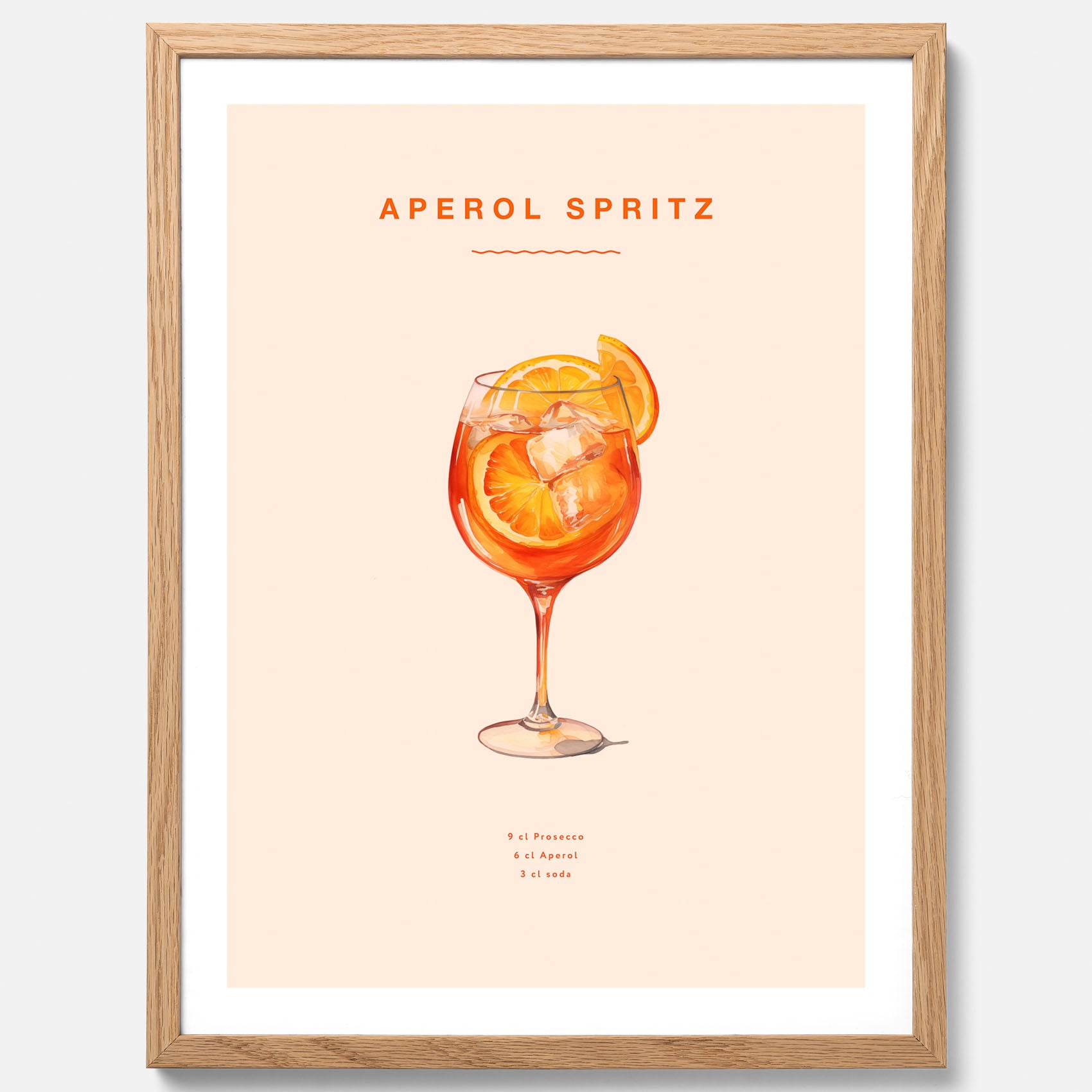 Tavla med en Aperol Spritz drink poster