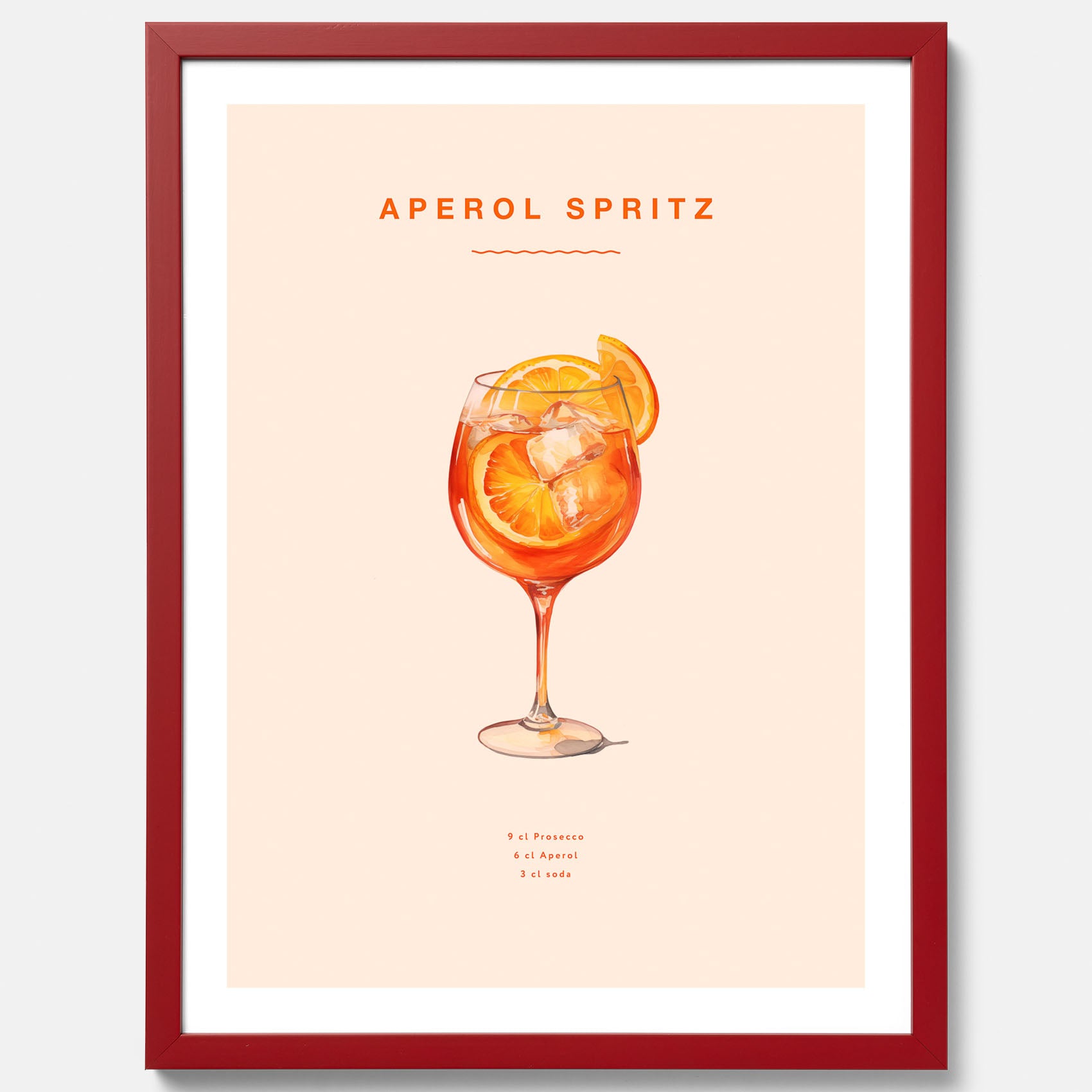 Tavla med en Aperol Spritz drink poster
