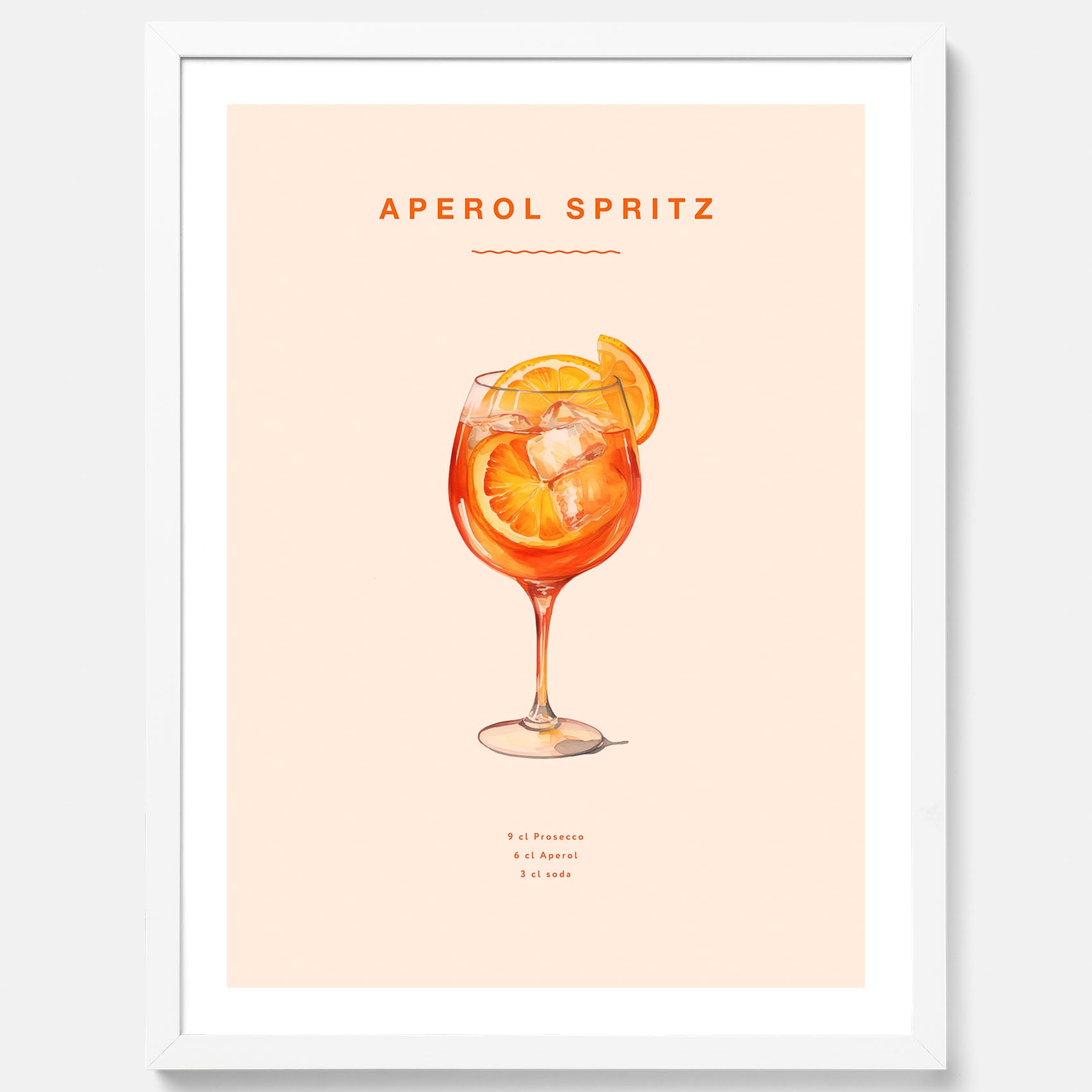 Tavla med en Aperol Spritz drink poster
