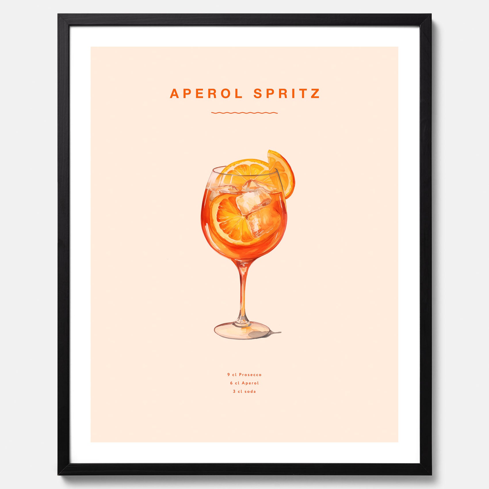 Tavla med en Aperol Spritz drink poster