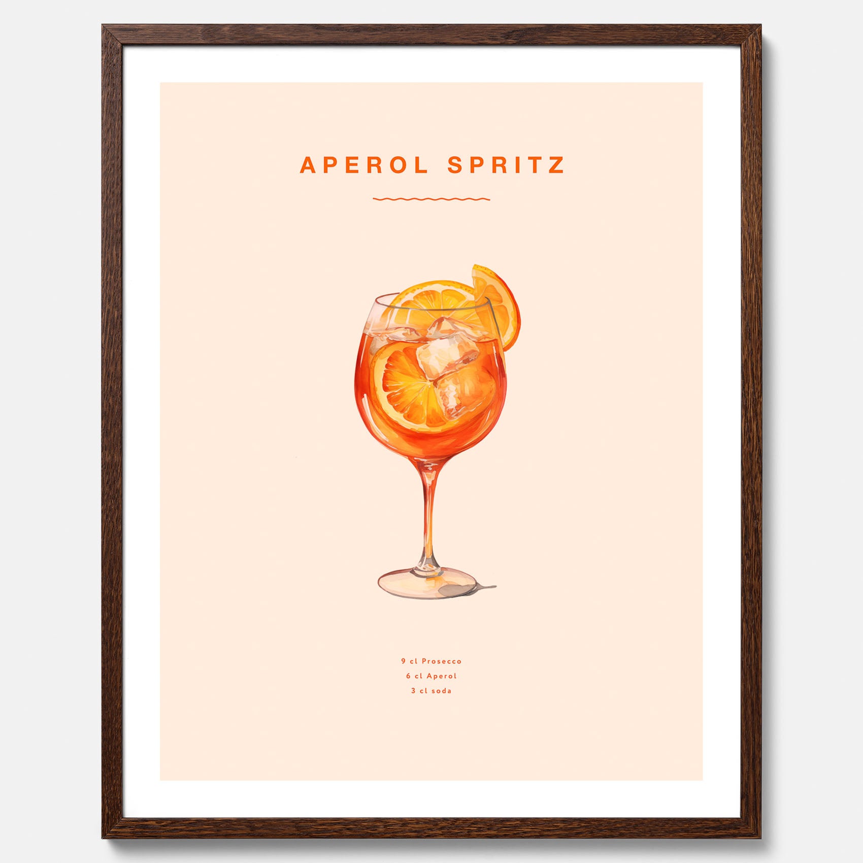 Tavla med en Aperol Spritz drink poster