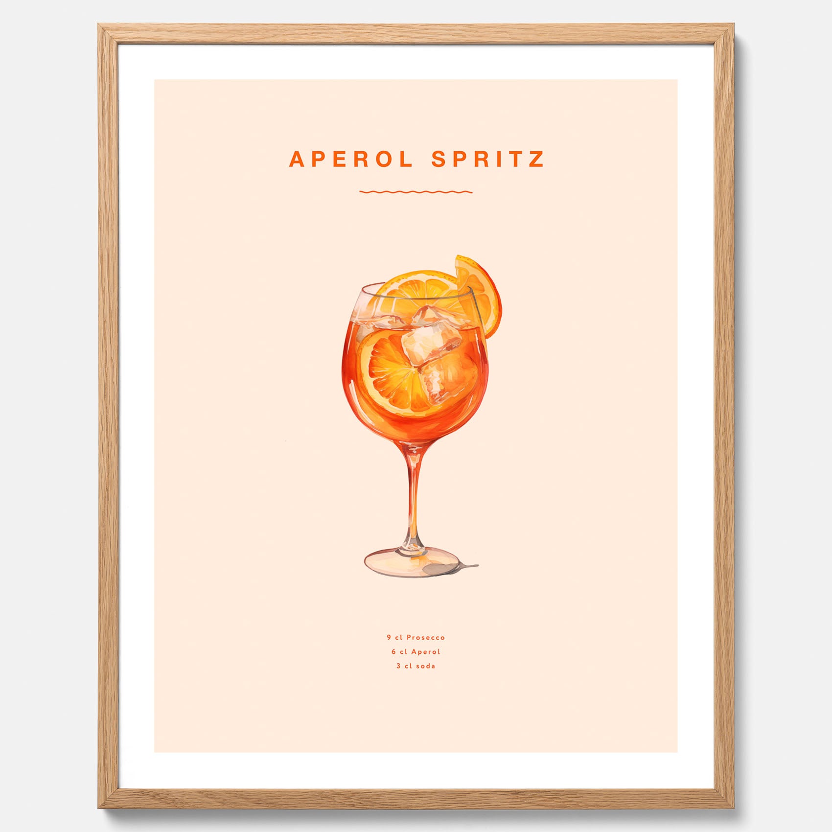 Tavla med en Aperol Spritz drink poster