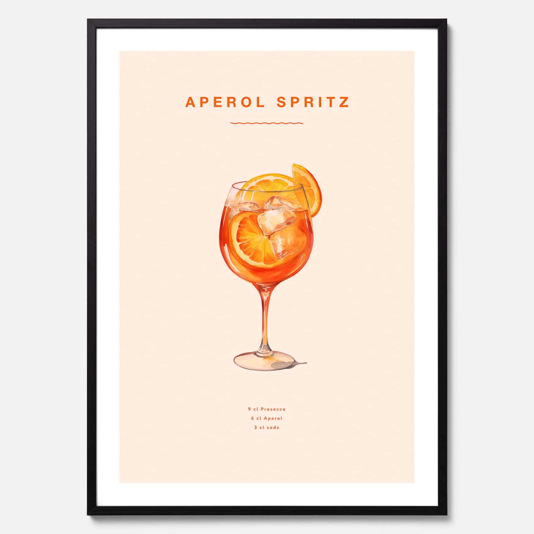 Tavla med en Aperol Spritz drink poster