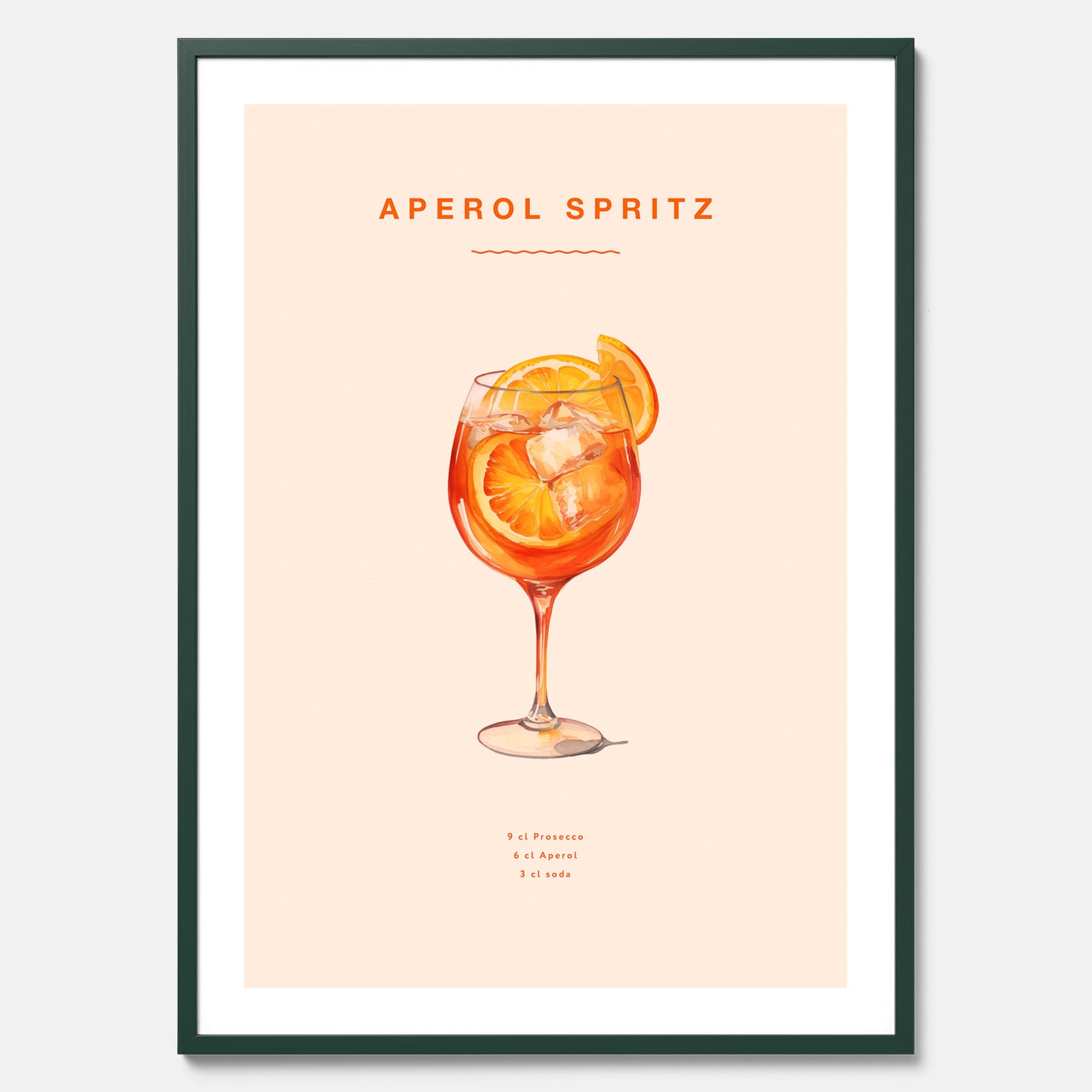 Tavla med en Aperol Spritz drink poster