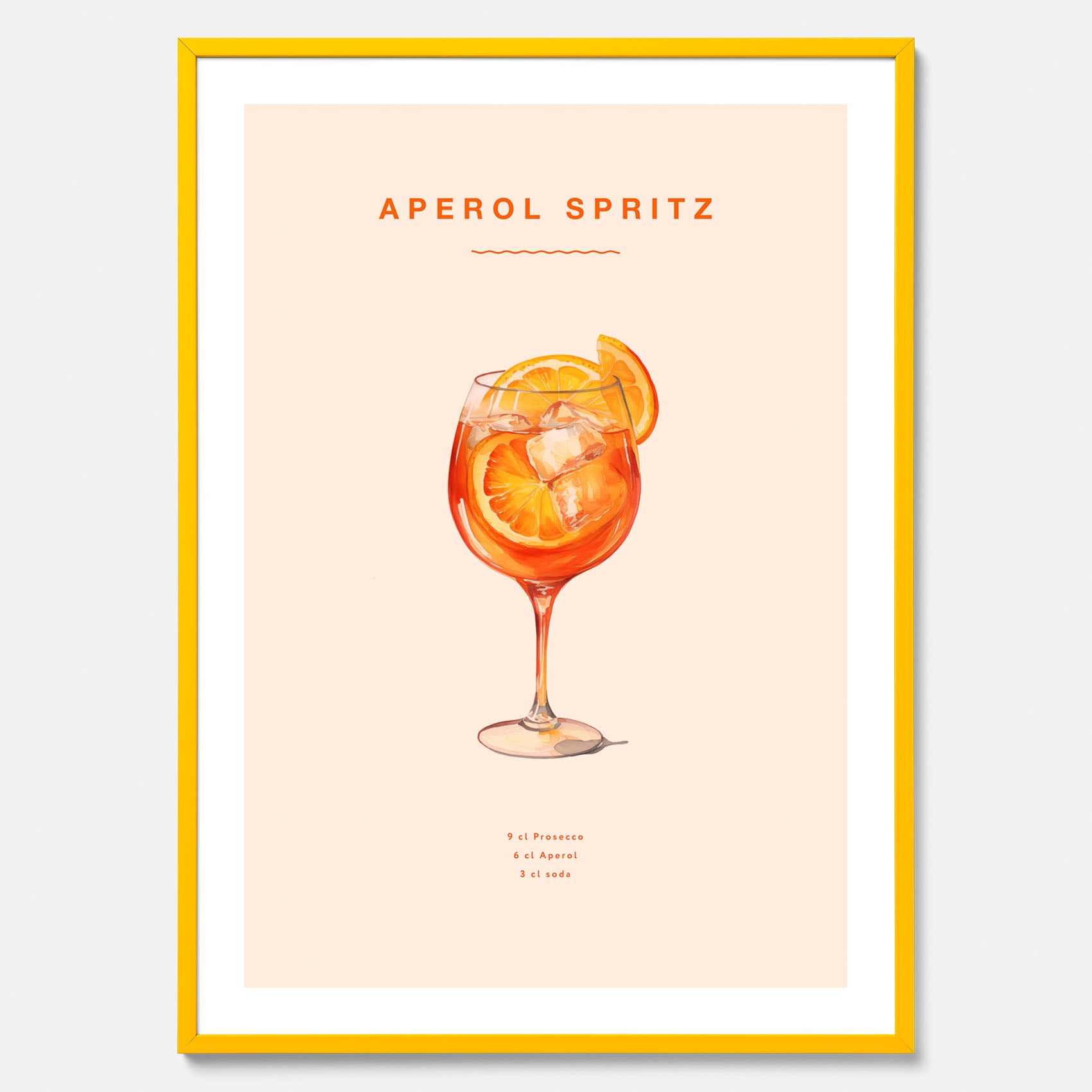 Tavla med en Aperol Spritz drink poster