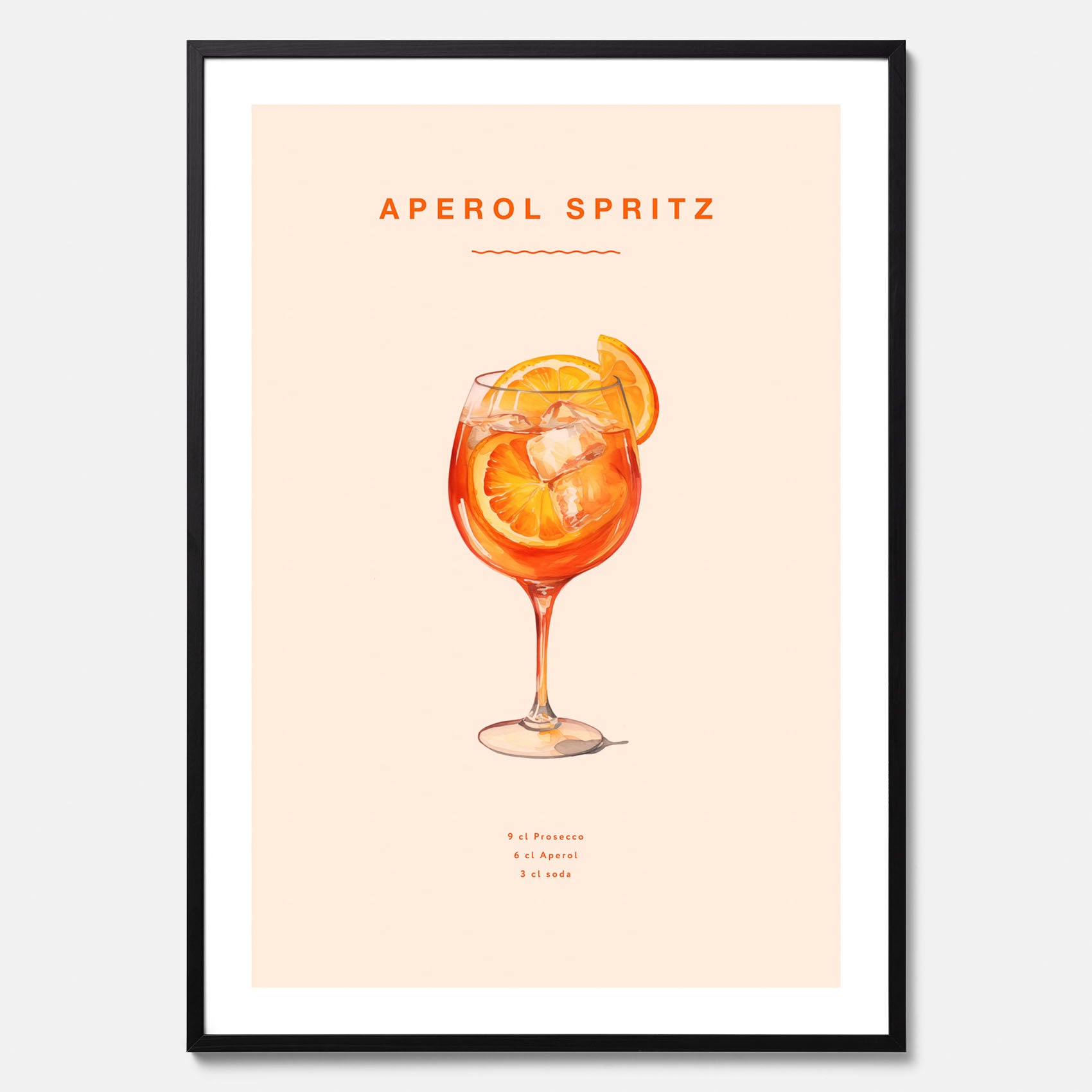 Tavla med en Aperol Spritz drink poster