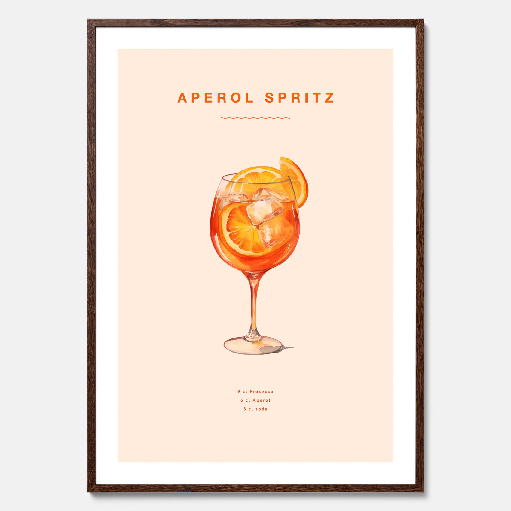 Tavla med en Aperol Spritz drink poster