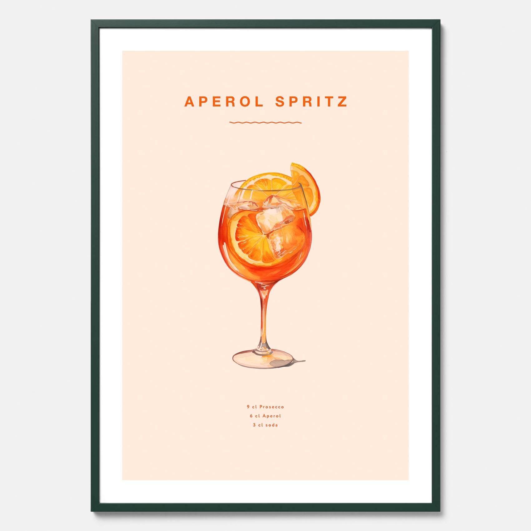 Tavla med en Aperol Spritz drink poster