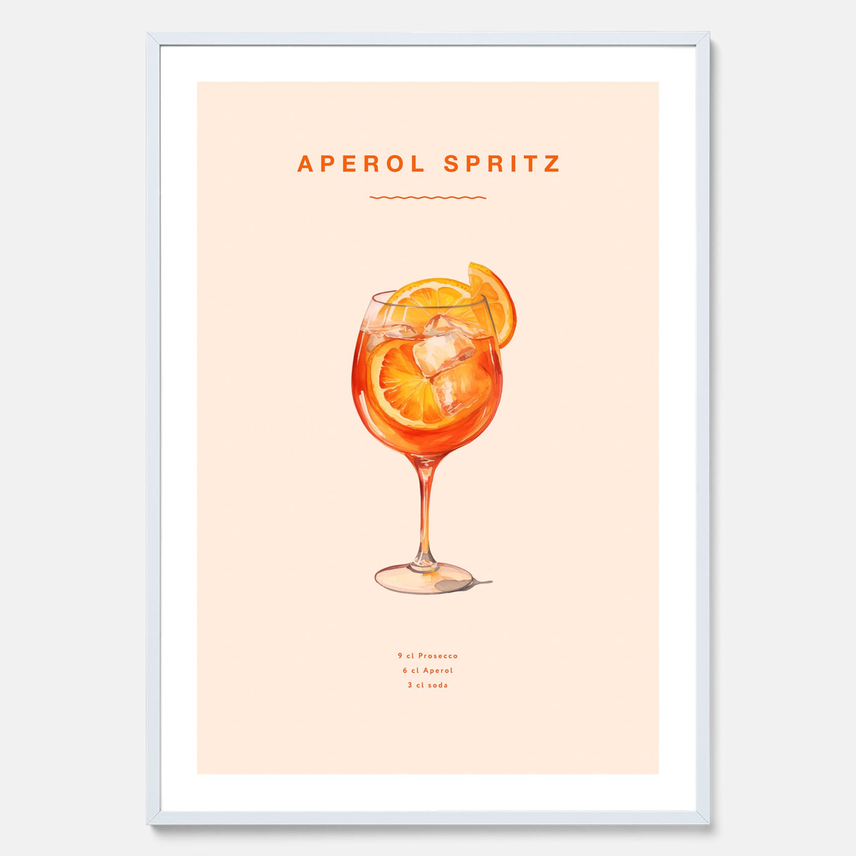 Tavla med en Aperol Spritz drink poster