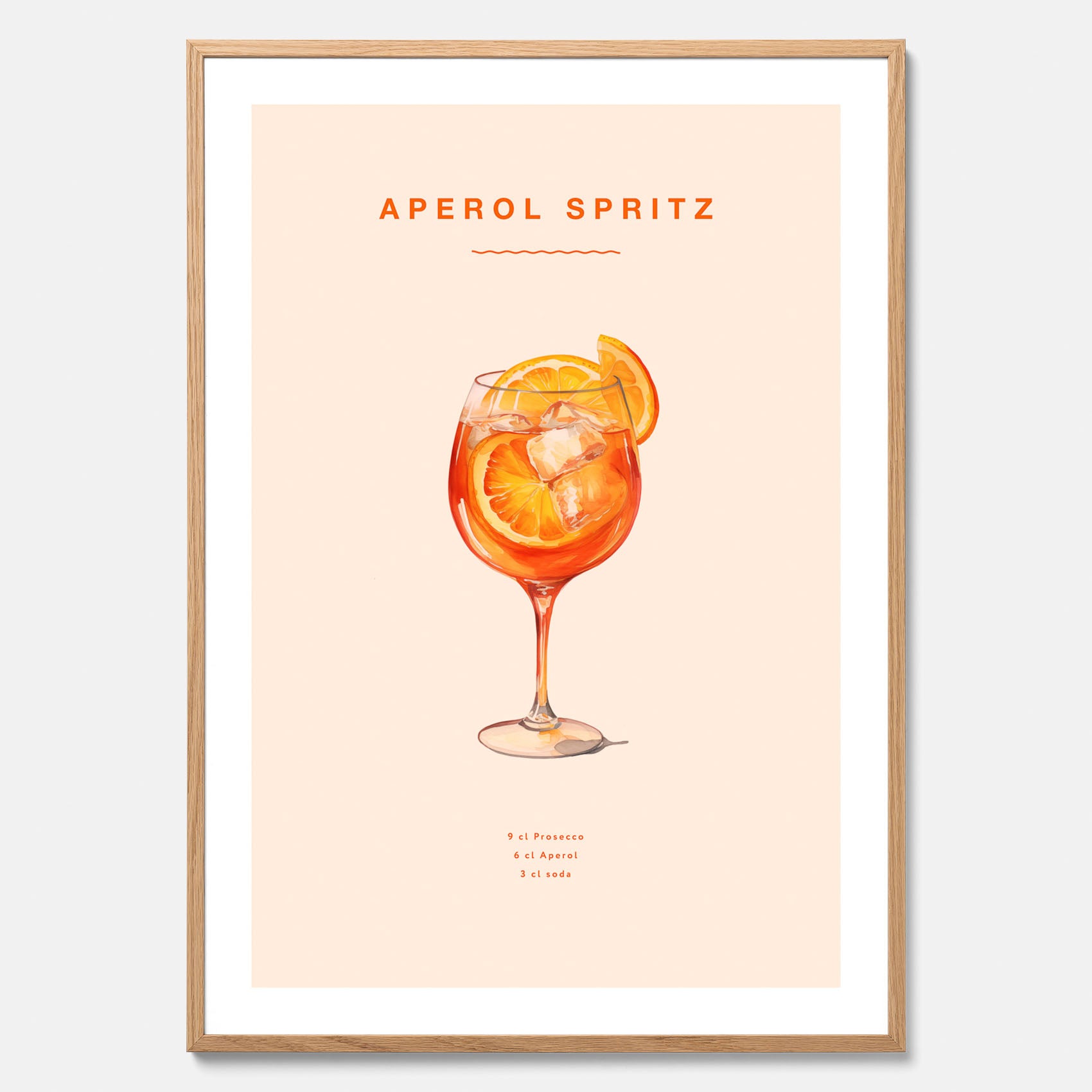Tavla med en Aperol Spritz drink poster