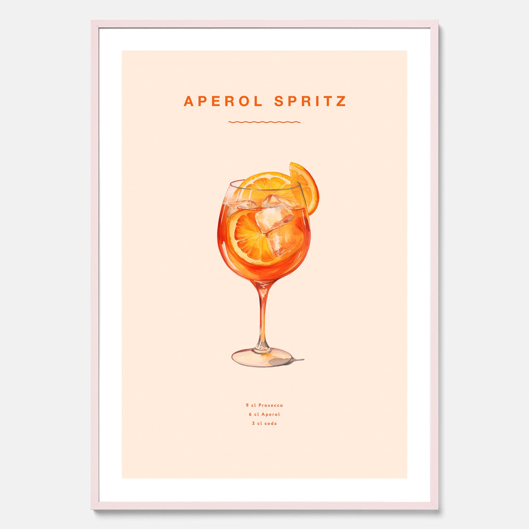 Tavla med en Aperol Spritz drink poster