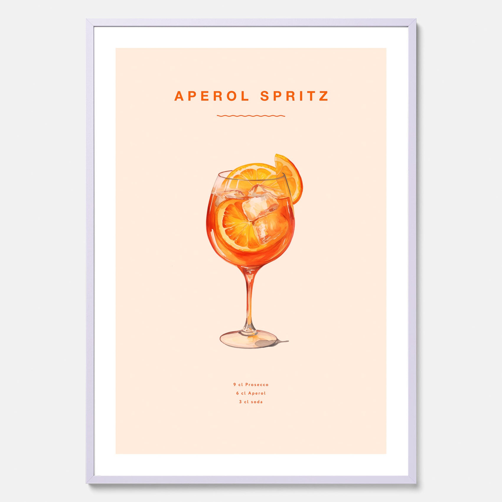 Tavla med en Aperol Spritz drink poster