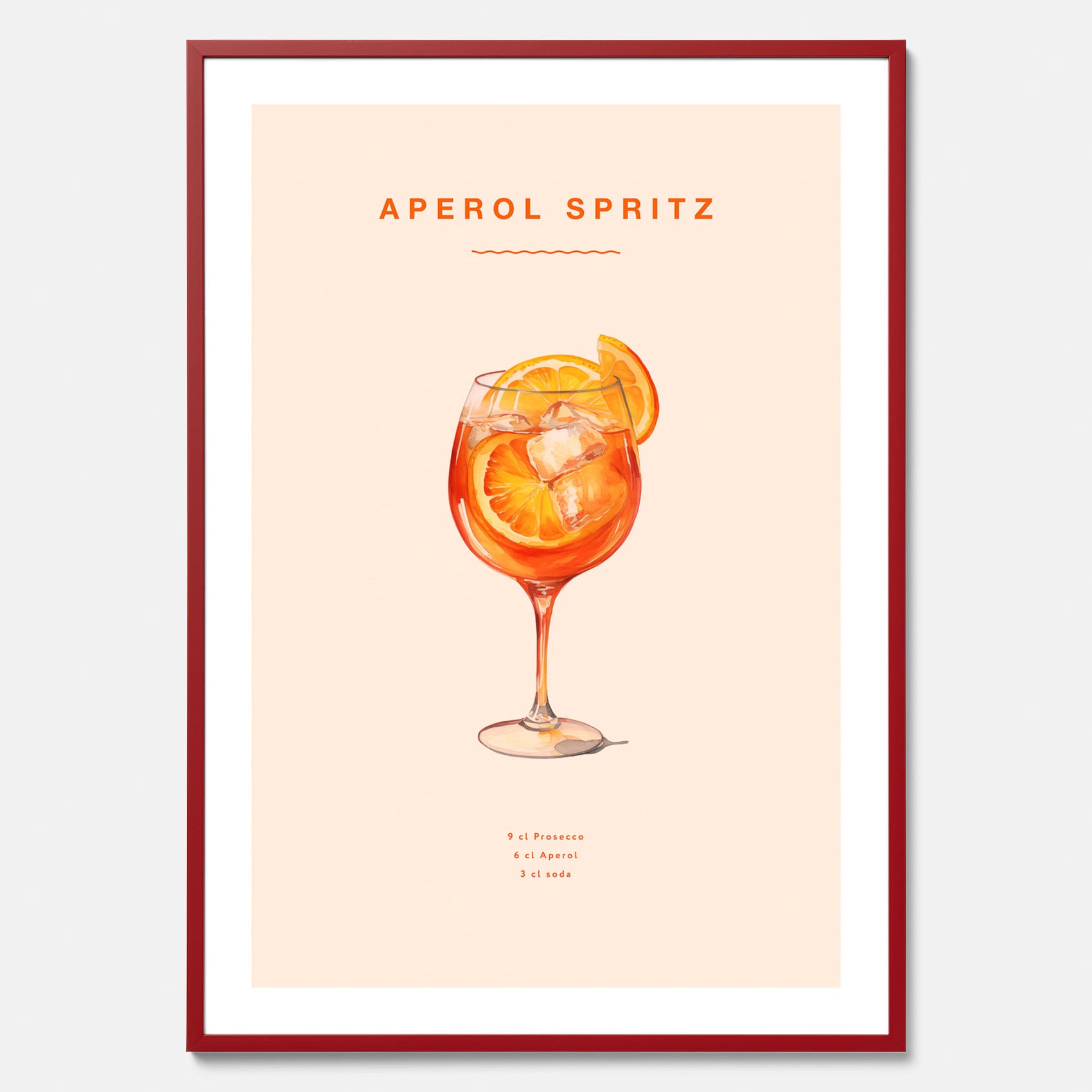 Tavla med en Aperol Spritz drink poster