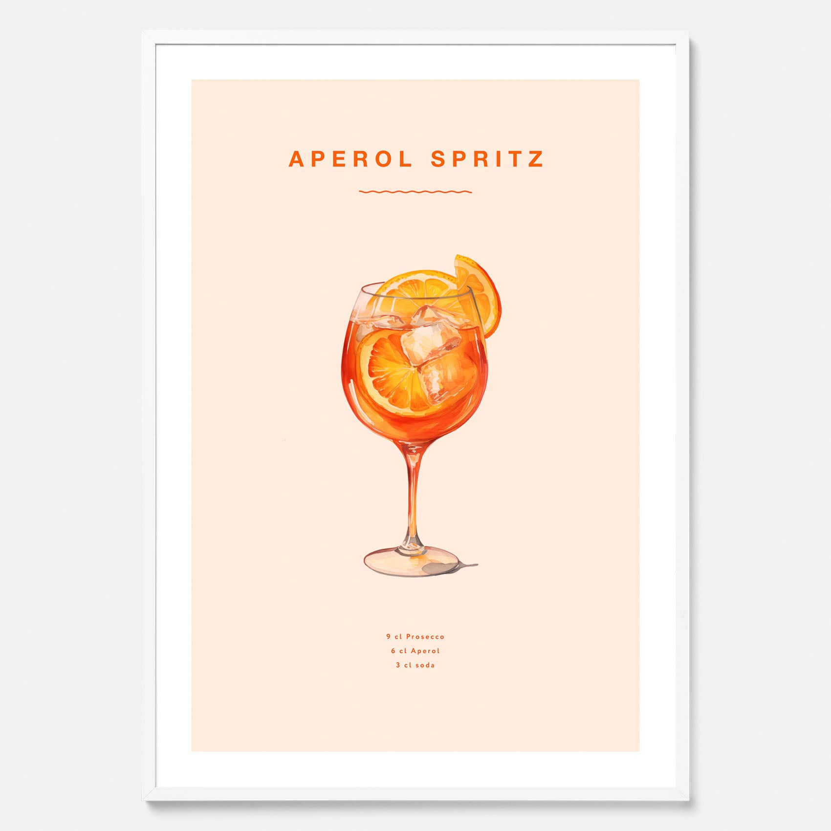 Tavla med en Aperol Spritz drink poster