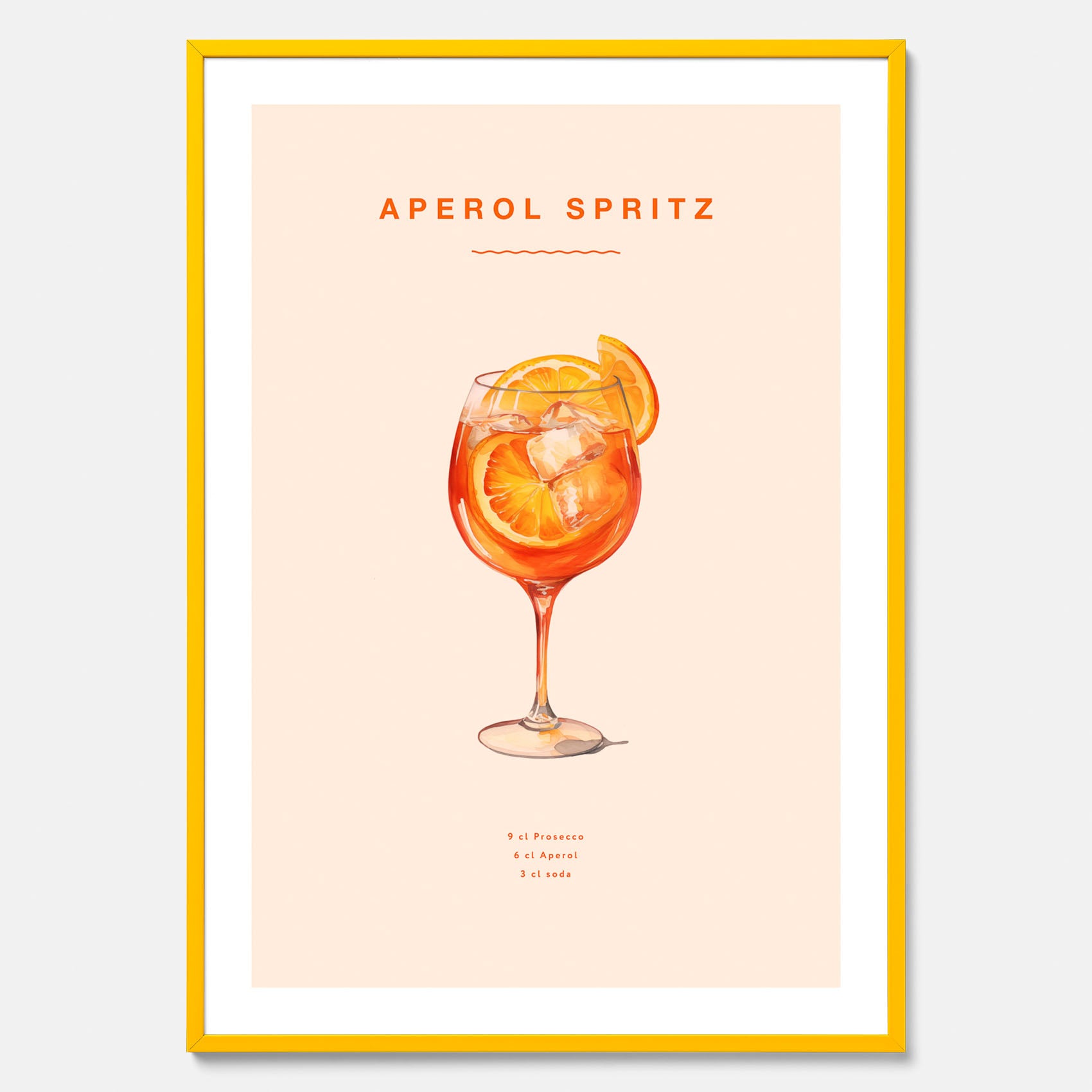 Tavla med en Aperol Spritz drink poster