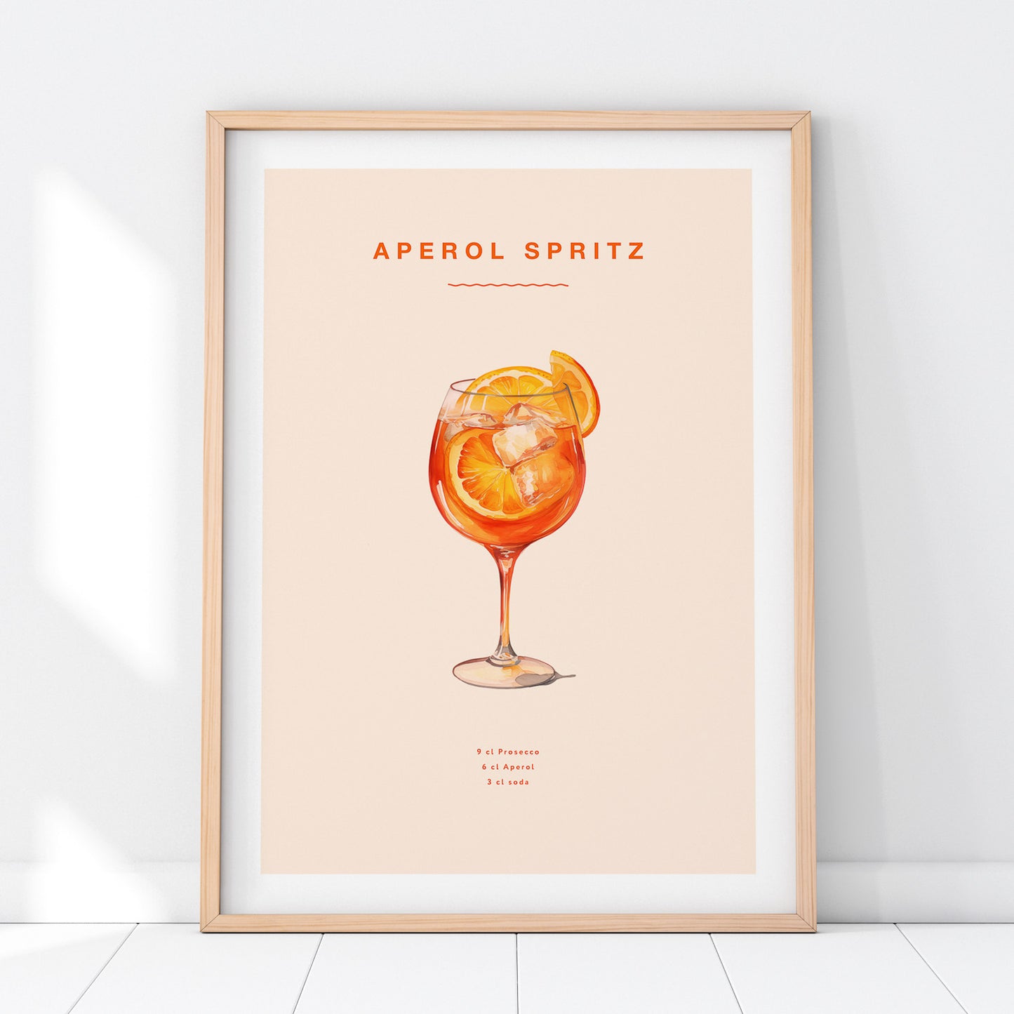 Tavla med en Aperol Spritz drink poster