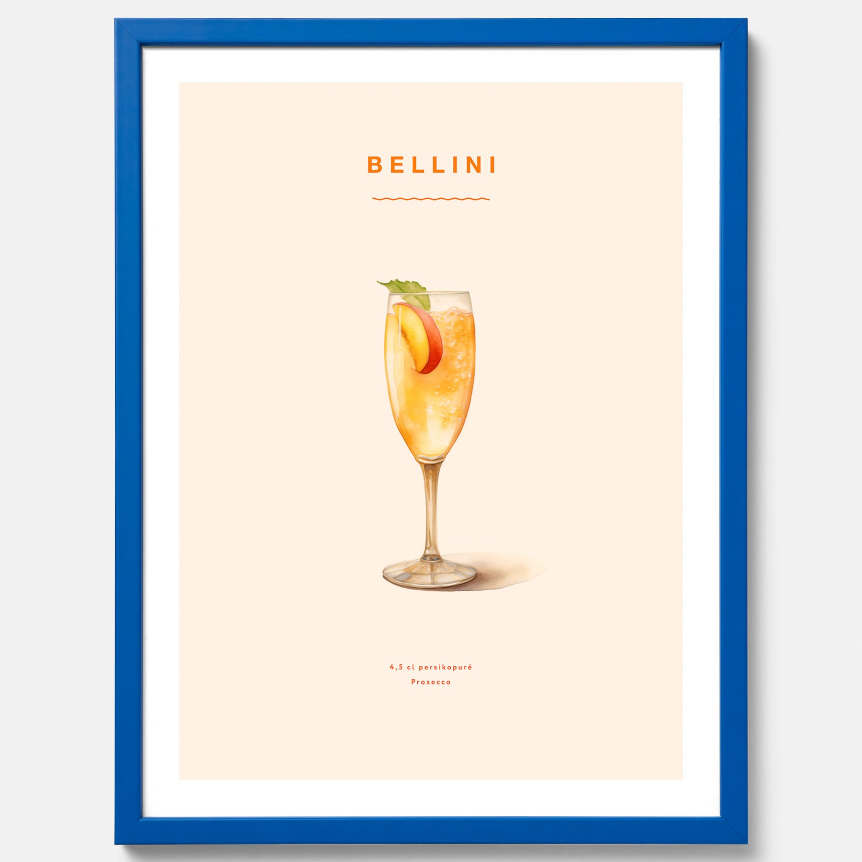Tavla med Bellini Poster – Affisch med drink, drinkposter