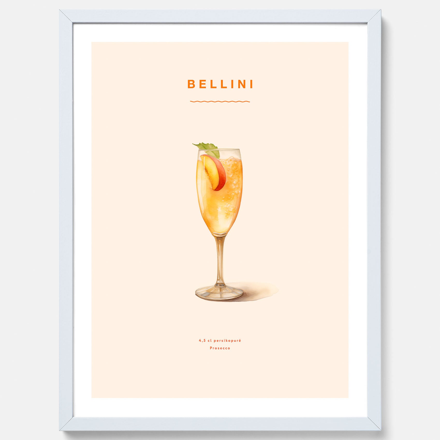 Tavla med Bellini Poster – Affisch med drink, drinkposter