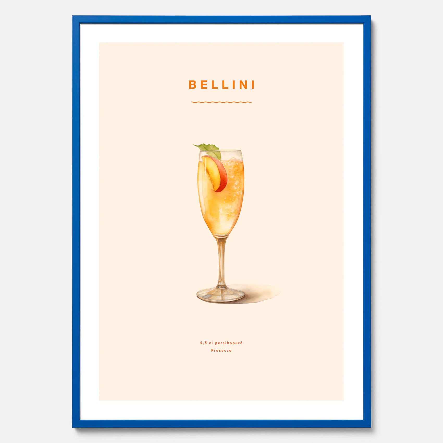 Tavla med Bellini Poster – Affisch med drink, drinkposter