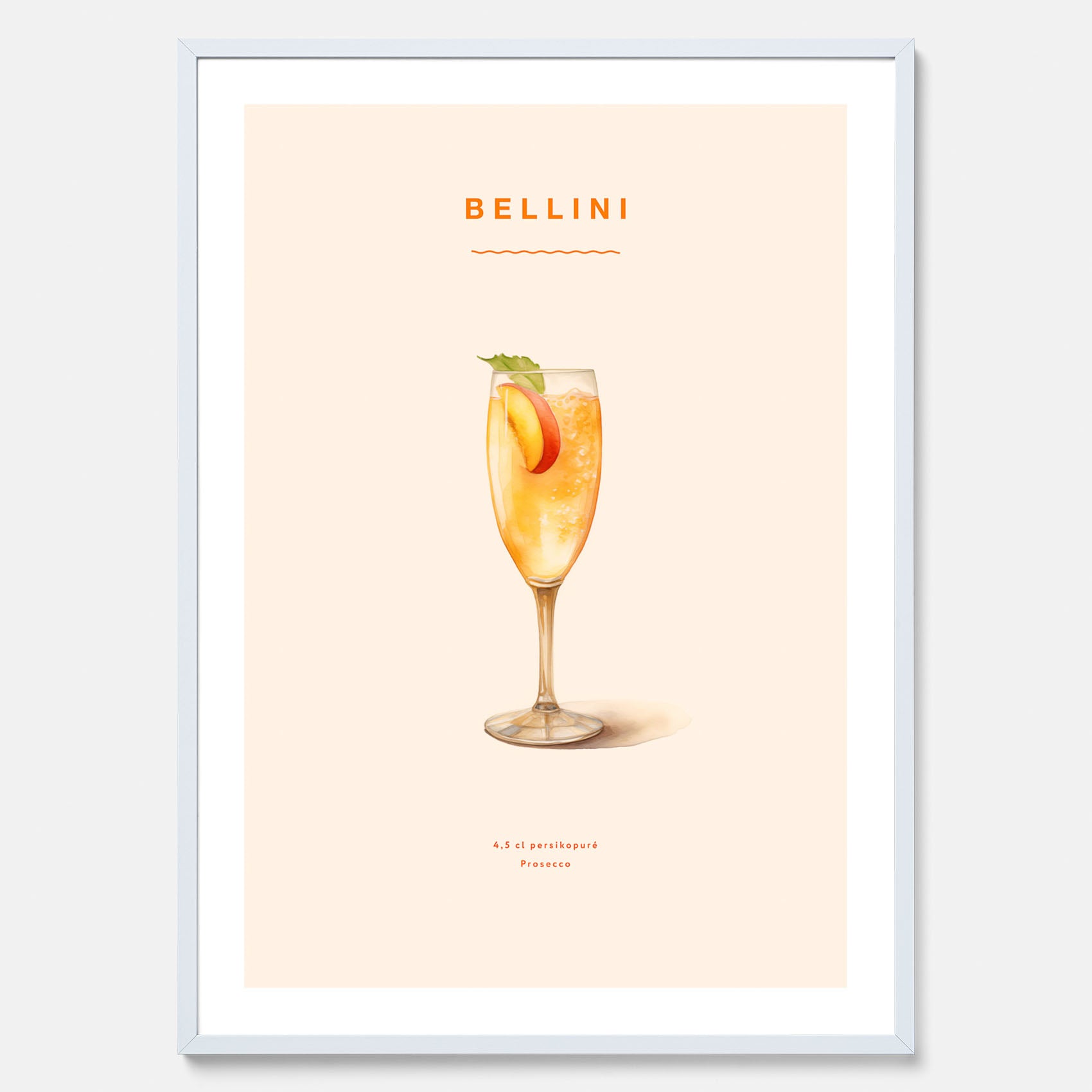 Tavla med Bellini Poster – Affisch med drink, drinkposter