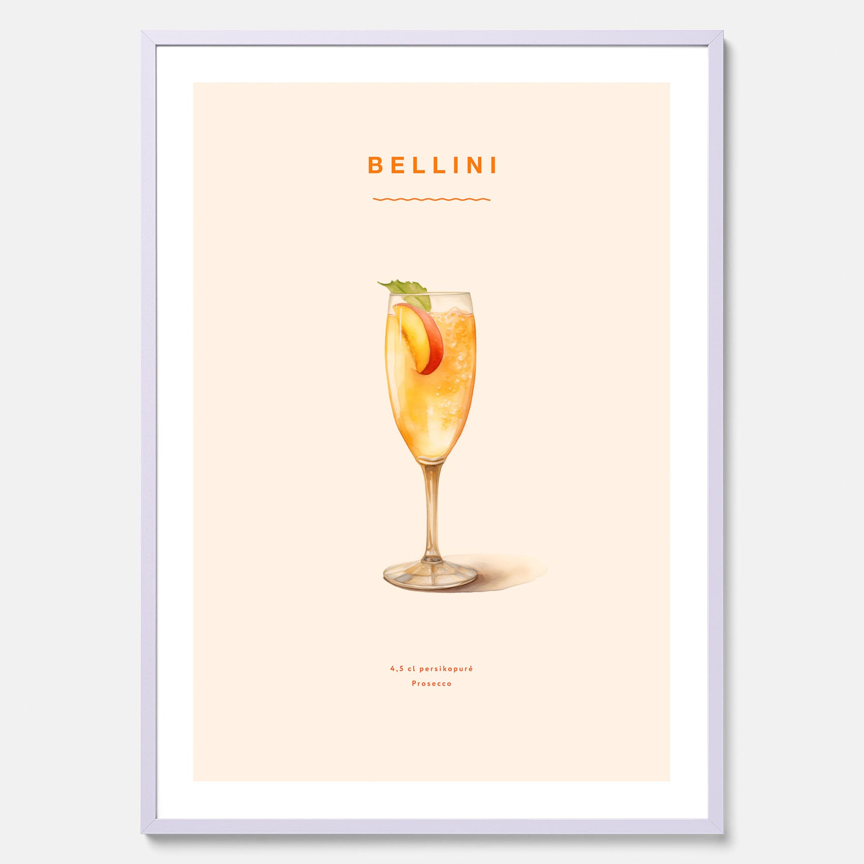 Tavla med Bellini Poster – Affisch med drink, drinkposter