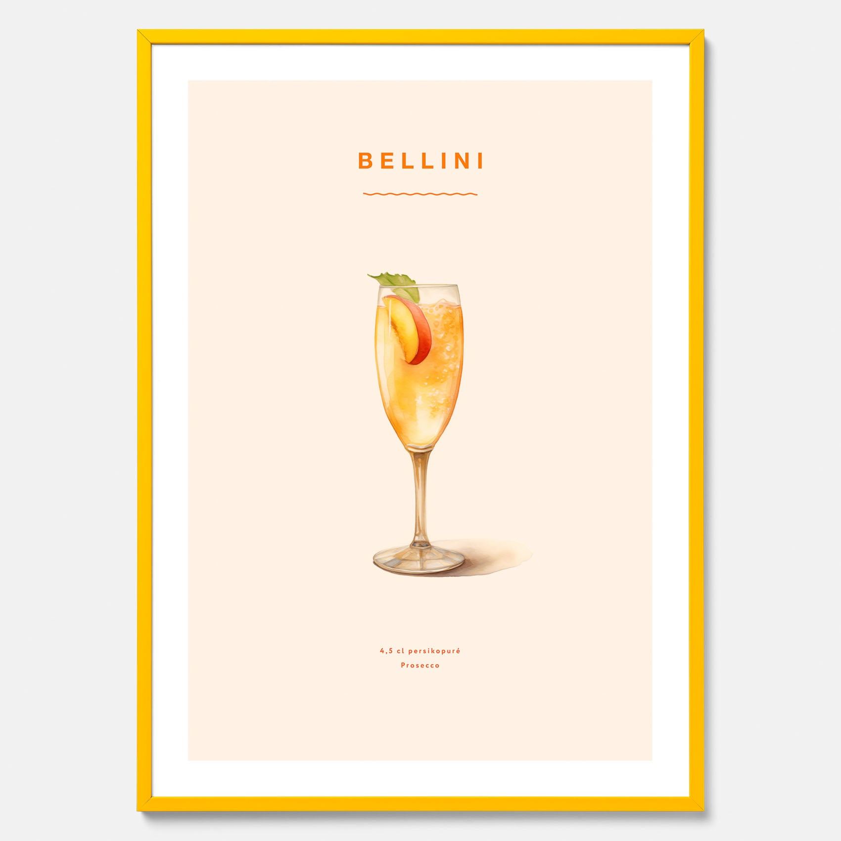 Tavla med Bellini Poster – Affisch med drink, drinkposter