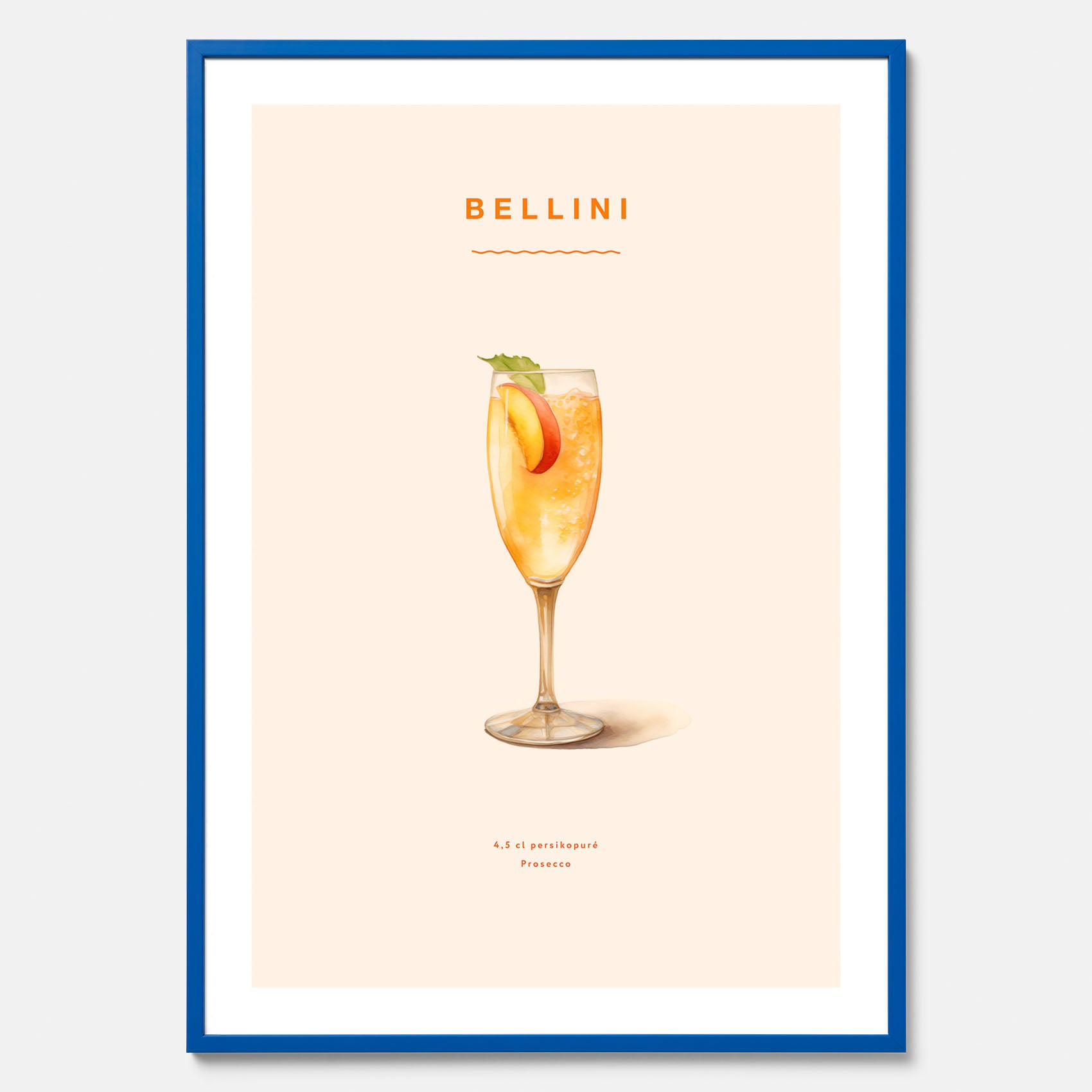 Tavla med Bellini Poster – Affisch med drink, drinkposter