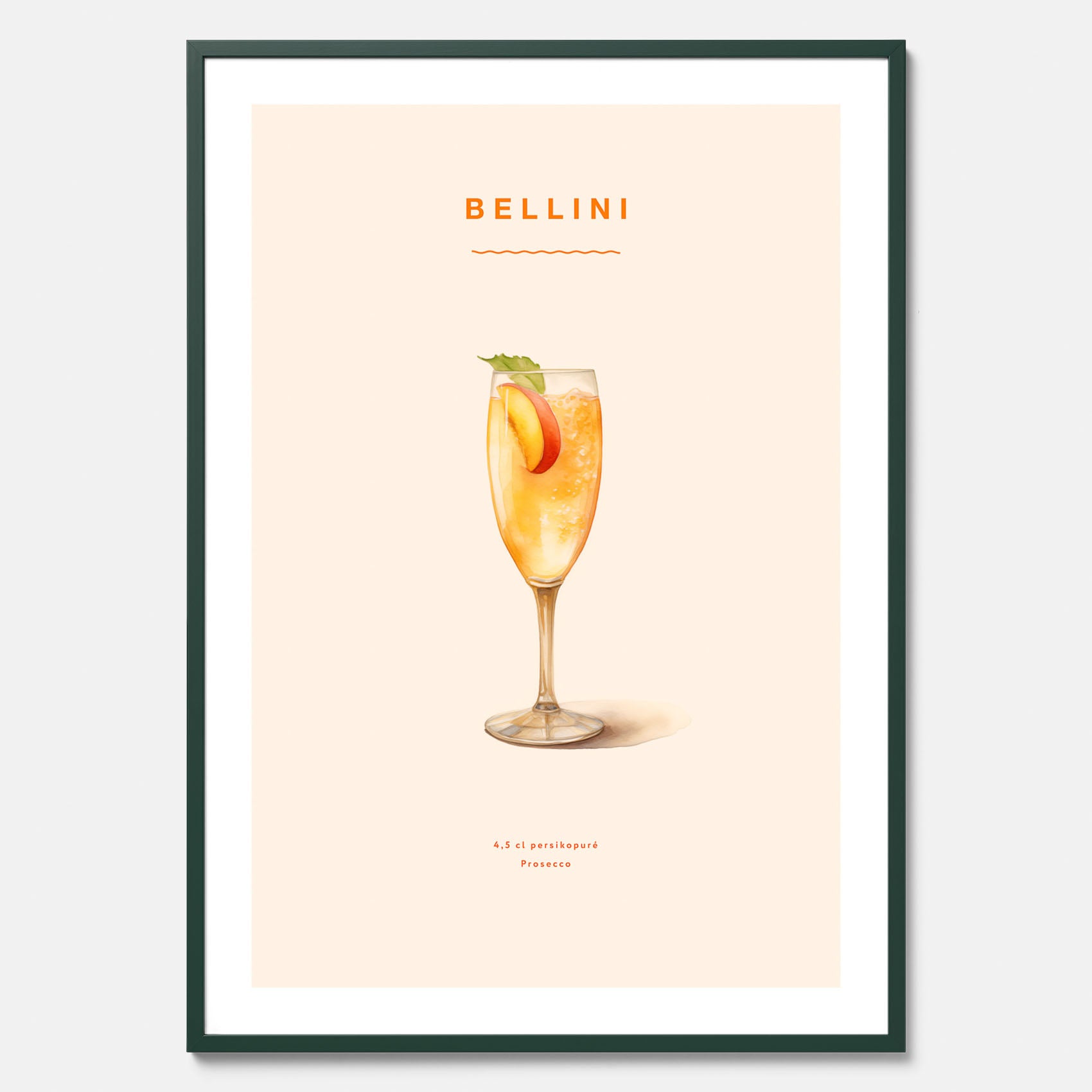 Tavla med Bellini Poster – Affisch med drink, drinkposter