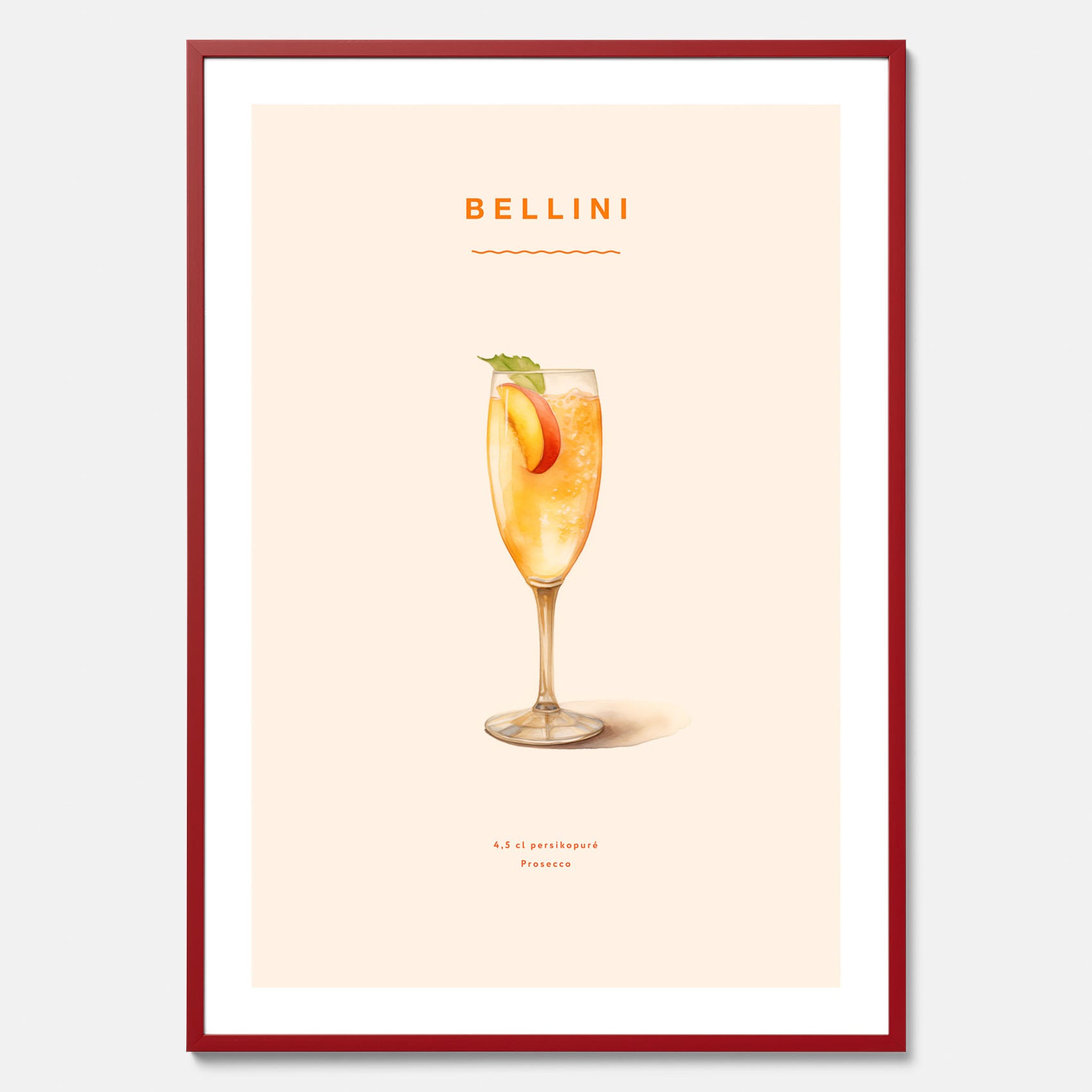 Tavla med Bellini Poster – Affisch med drink, drinkposter