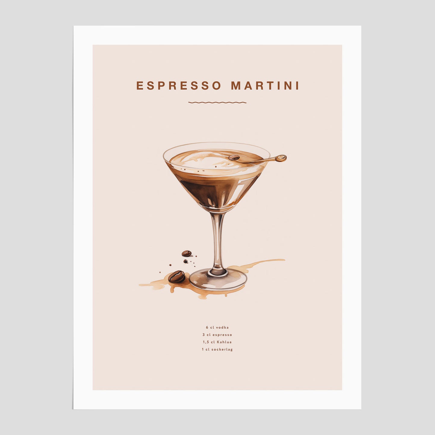 Espresso Martini drink poster