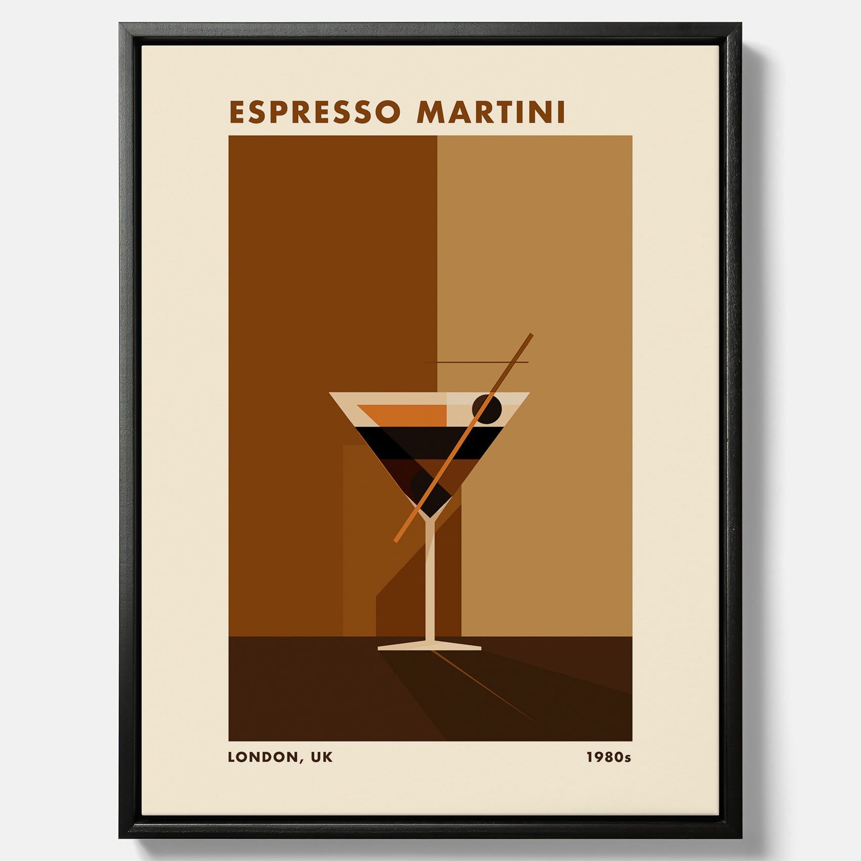 Tavla med Espresso Martini drink canvas
