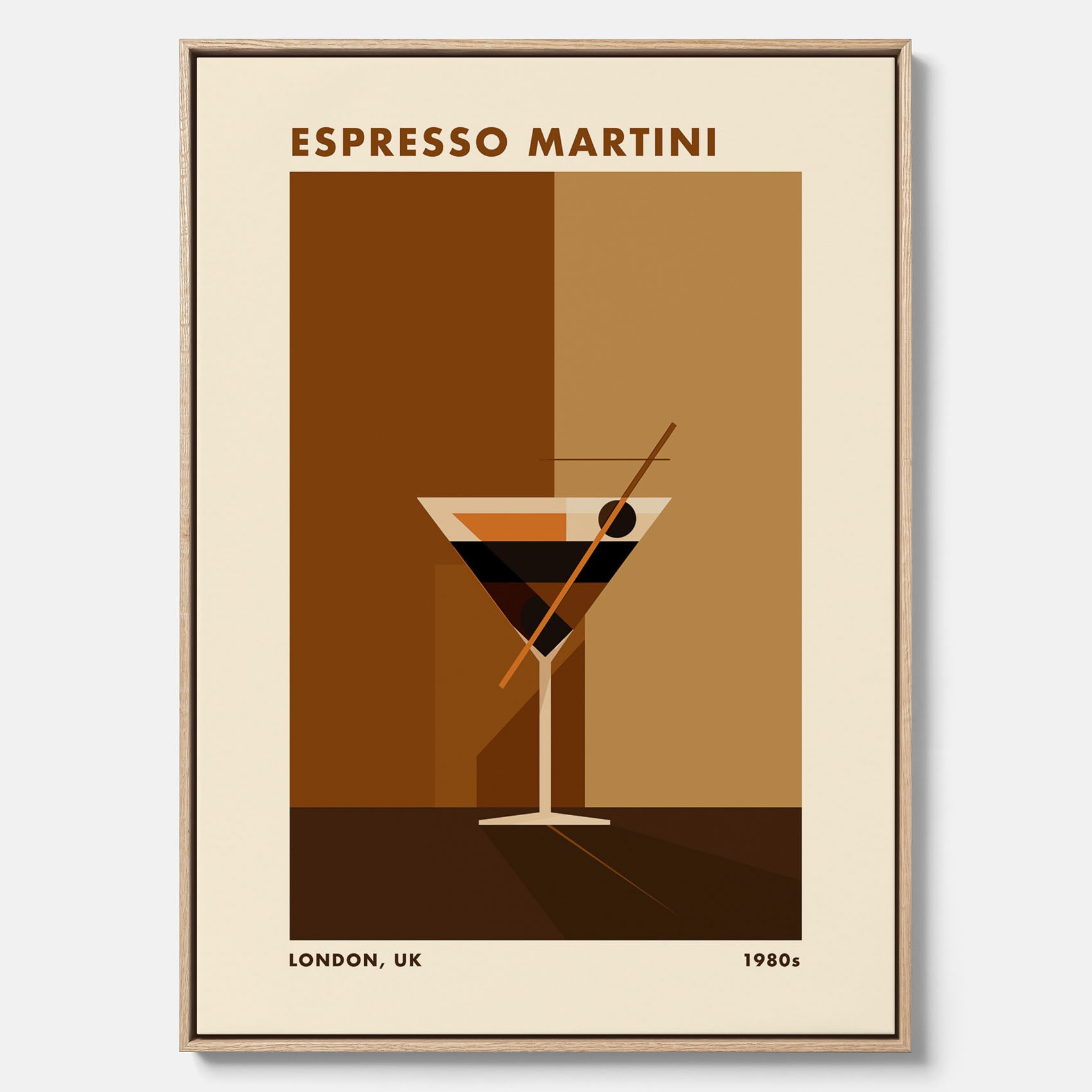 Tavla med Espresso Martini drink canvas