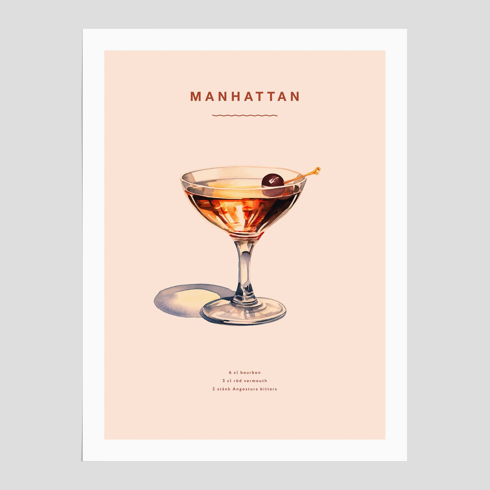 Manhattan poster - Cocktailposter