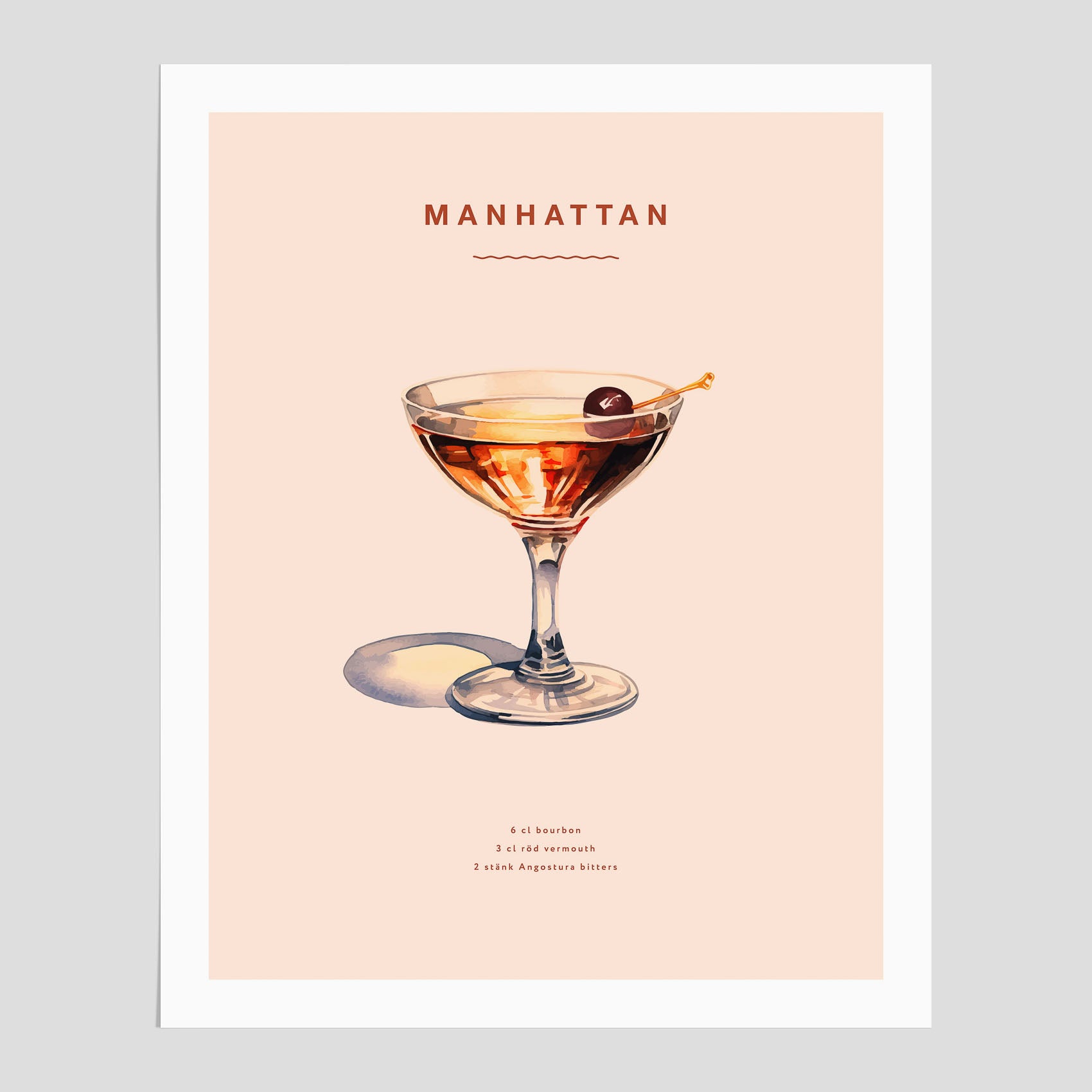 Manhattan poster - Cocktailposter