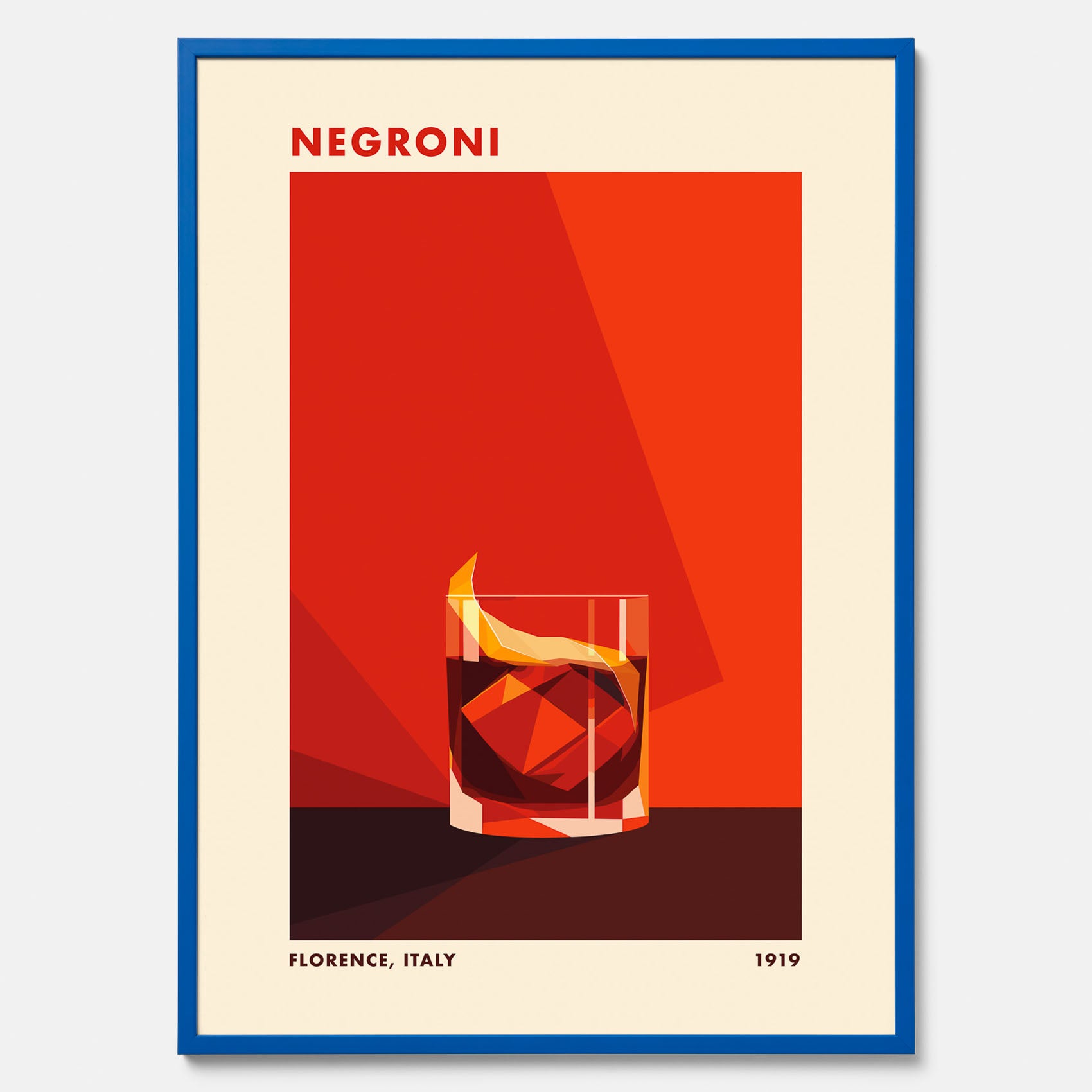 Tavla med en Negroni drink poster – Affisch med cocktail, drinkposter med cocktail