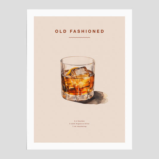 Old Fashioned Poster – Affisch med drink, drinkposter