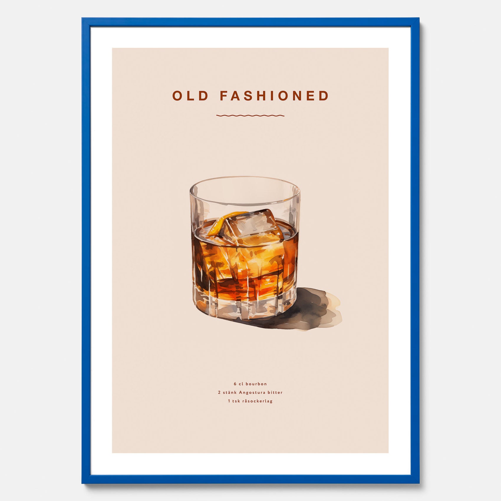 Tavla med en Old Fashioned Poster – Affisch med drink, drinkposter